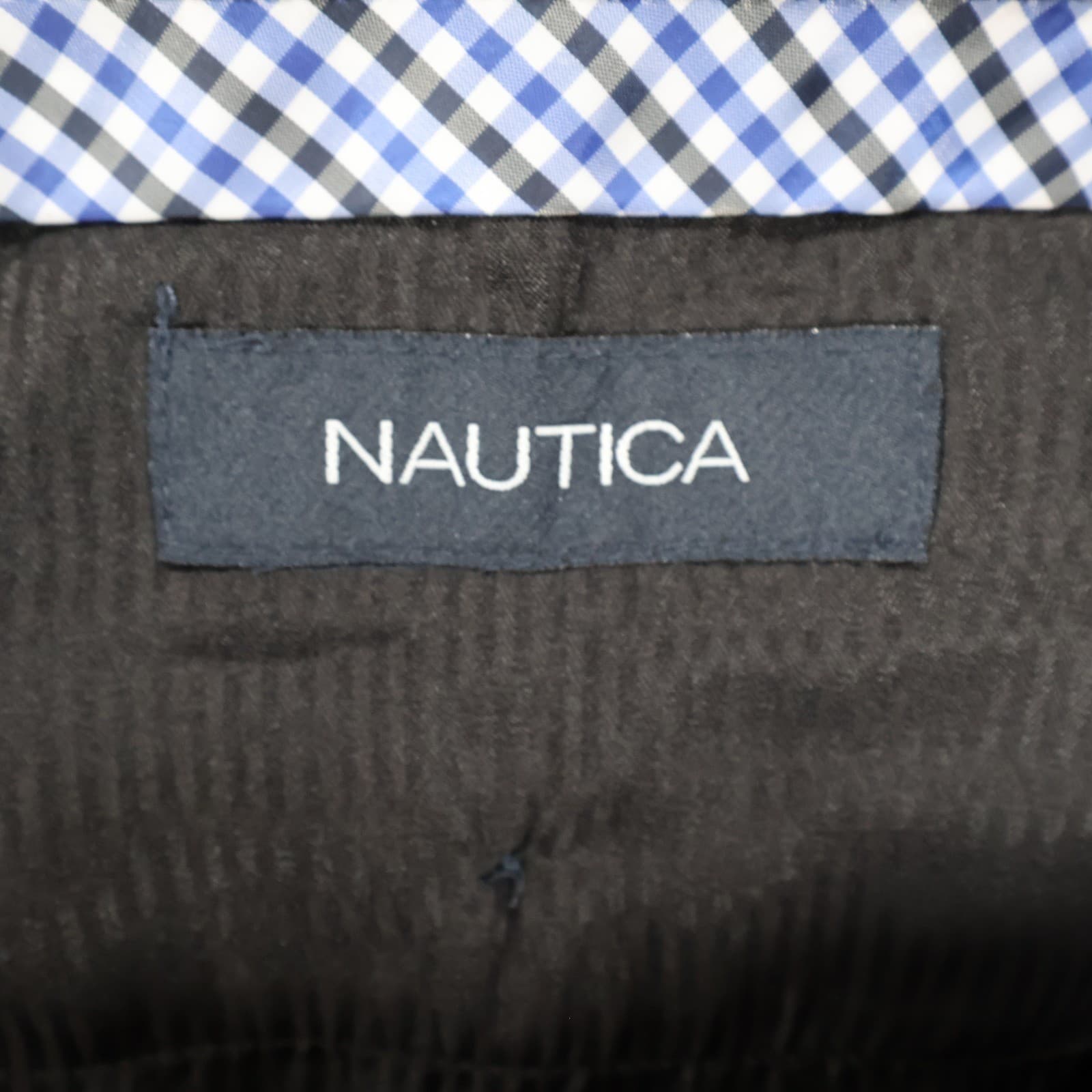 Nautica Dress Pants Mens 34W/32L Navy Blue Excellent Flat Front Stretch - Thumbnail 7