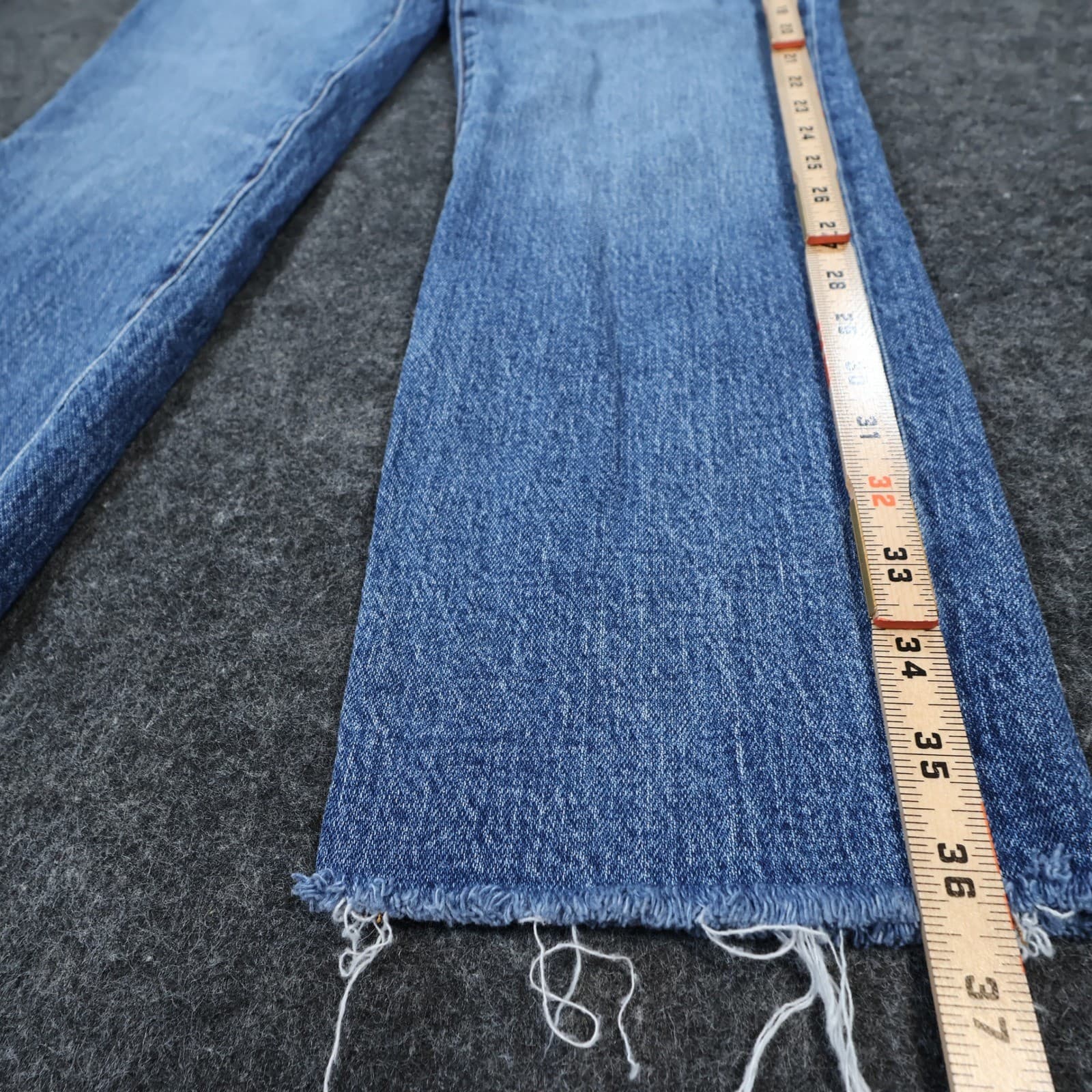 J.Crew Slim Boyfriend Womens 27 Blue Excellent Raw Hem Denim Jeans - Thumbnail 3