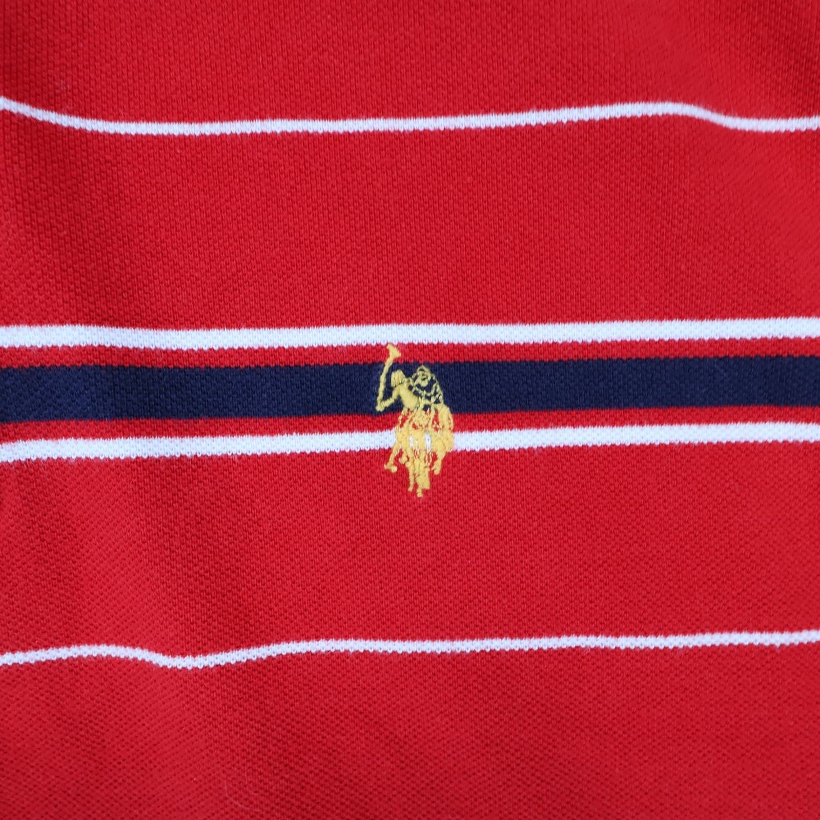 US Polo Assn Polo Mens XXL Red Excellent Striped - Thumbnail 11