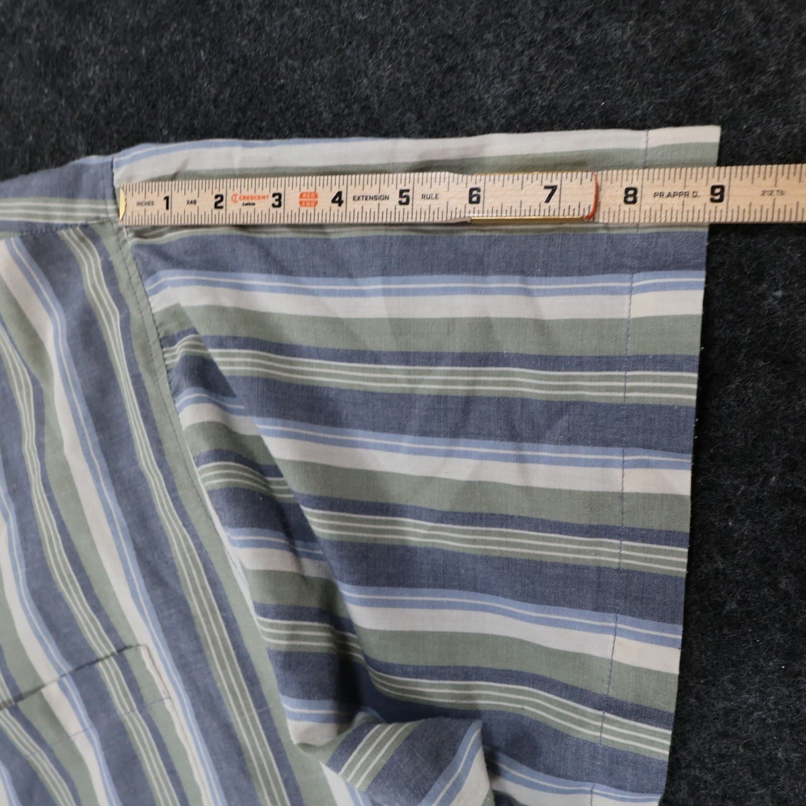 Honors Button Up Mens XXL Blue Excellent Vintage Striped Short Sleeve Shirt - Thumbnail 3