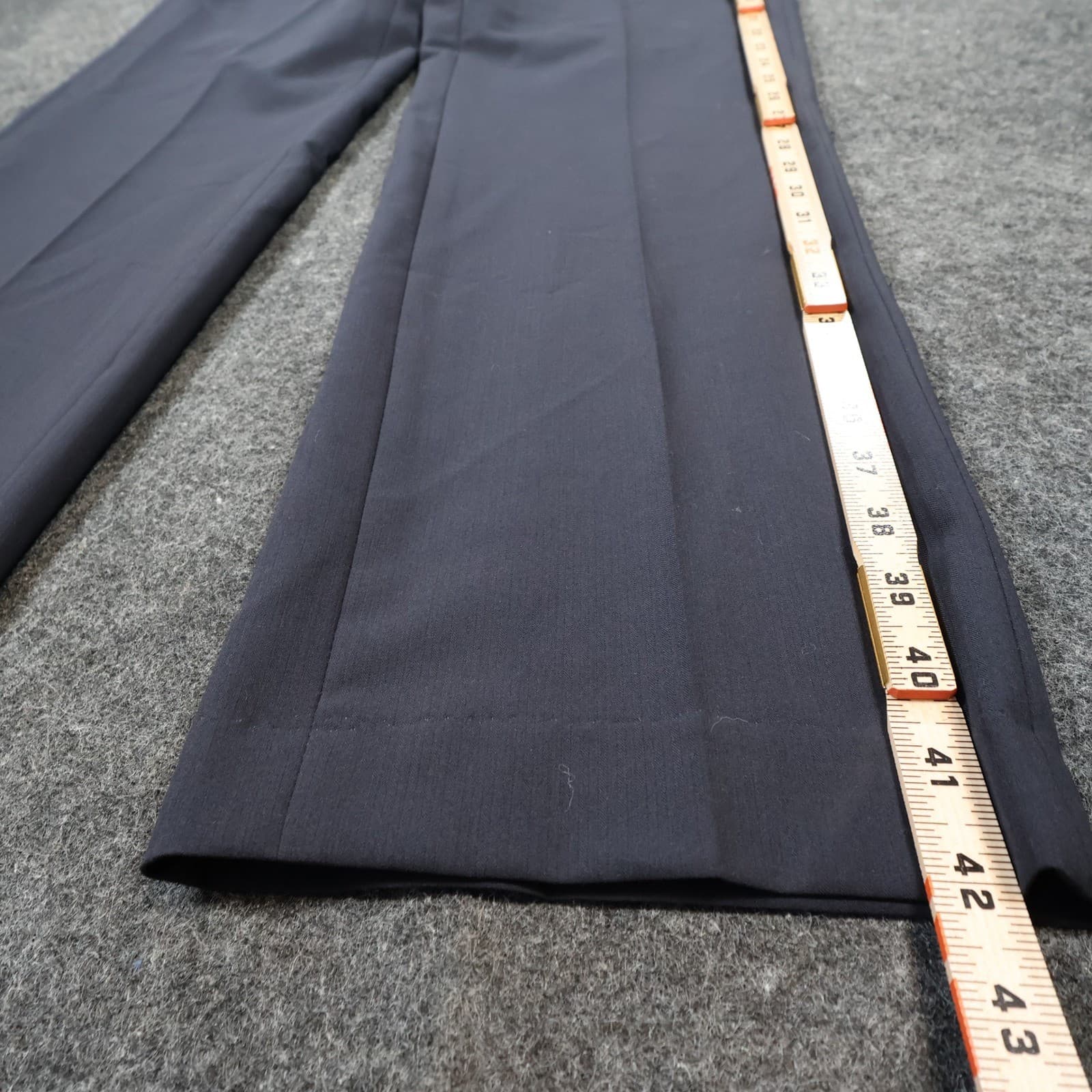 Nautica Dress Pants Mens 34W/32L Navy Blue Excellent Flat Front Stretch - Thumbnail 3
