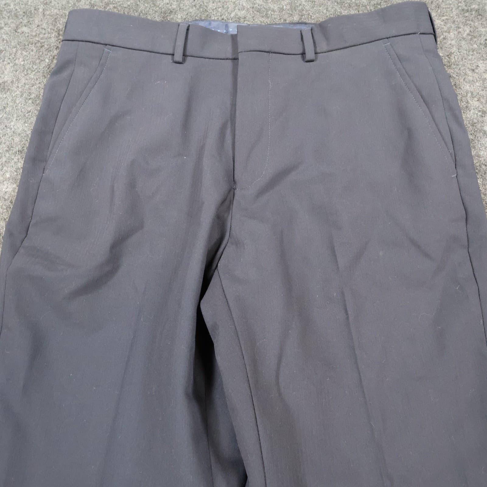 Nautica Dress Pants Mens 34W/32L Navy Blue Excellent Flat Front Stretch - Thumbnail 13