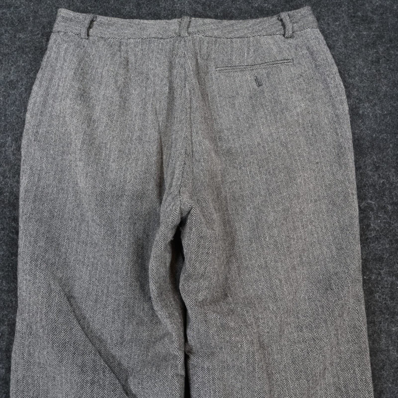 Chaps Dress Pants Womens 12 Gray Excellent Herringbone 100% Wool - Thumbnail 11