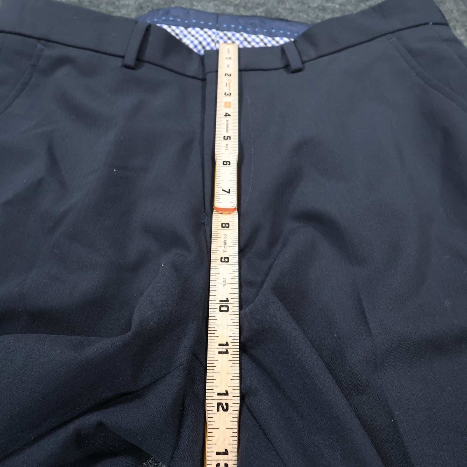 Nautica Dress Pants Mens 34W/32L Navy Blue Excellent Flat Front Stretch - Thumbnail 5