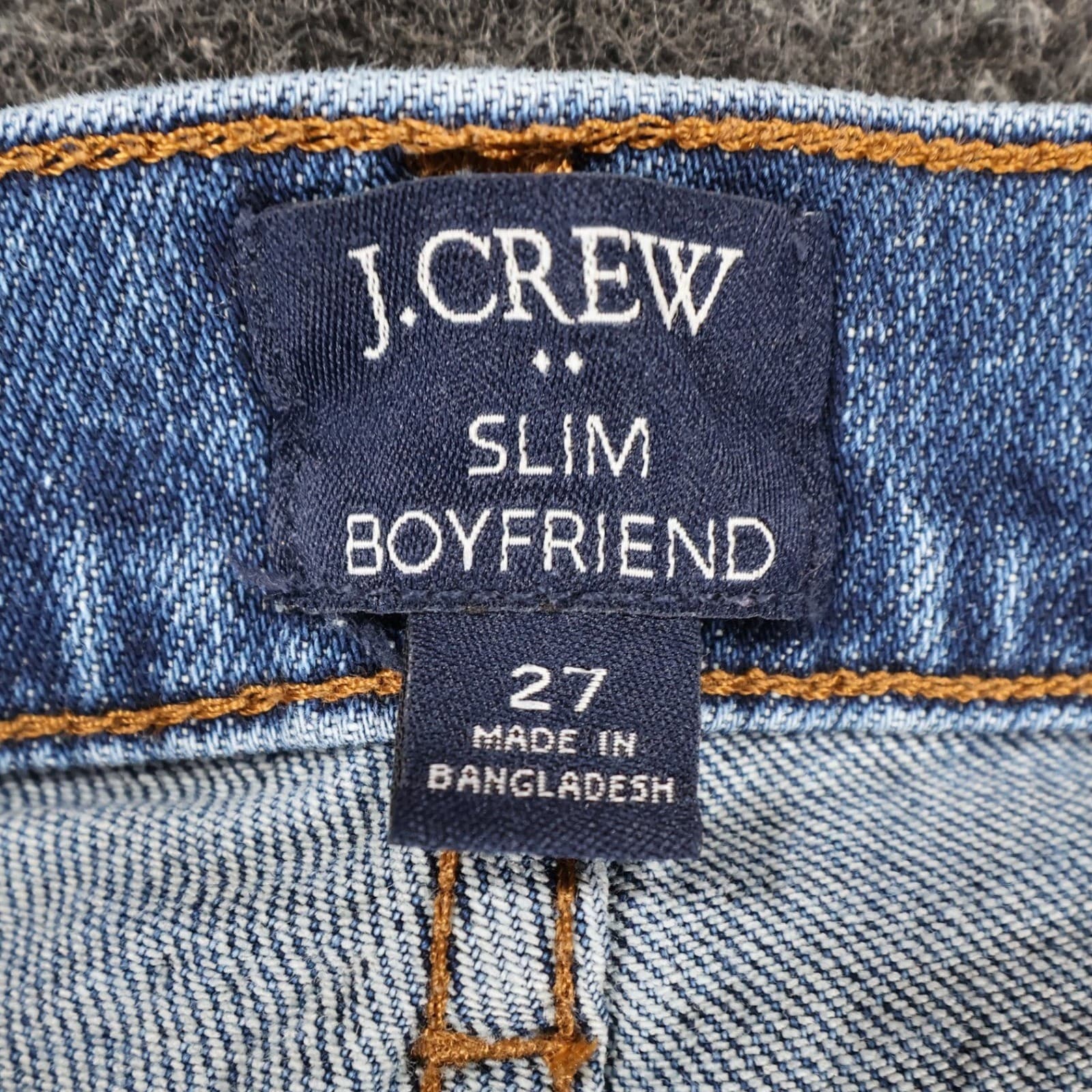 J.Crew Slim Boyfriend Womens 27 Blue Excellent Raw Hem Denim Jeans - Thumbnail 7