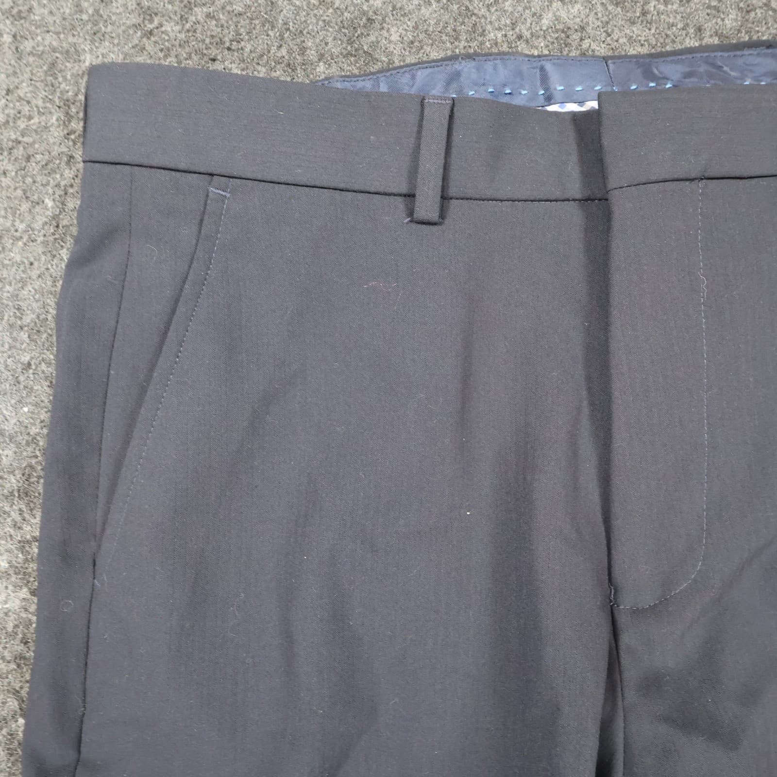 Nautica Dress Pants Mens 34W/32L Navy Blue Excellent Flat Front Stretch - Thumbnail 11