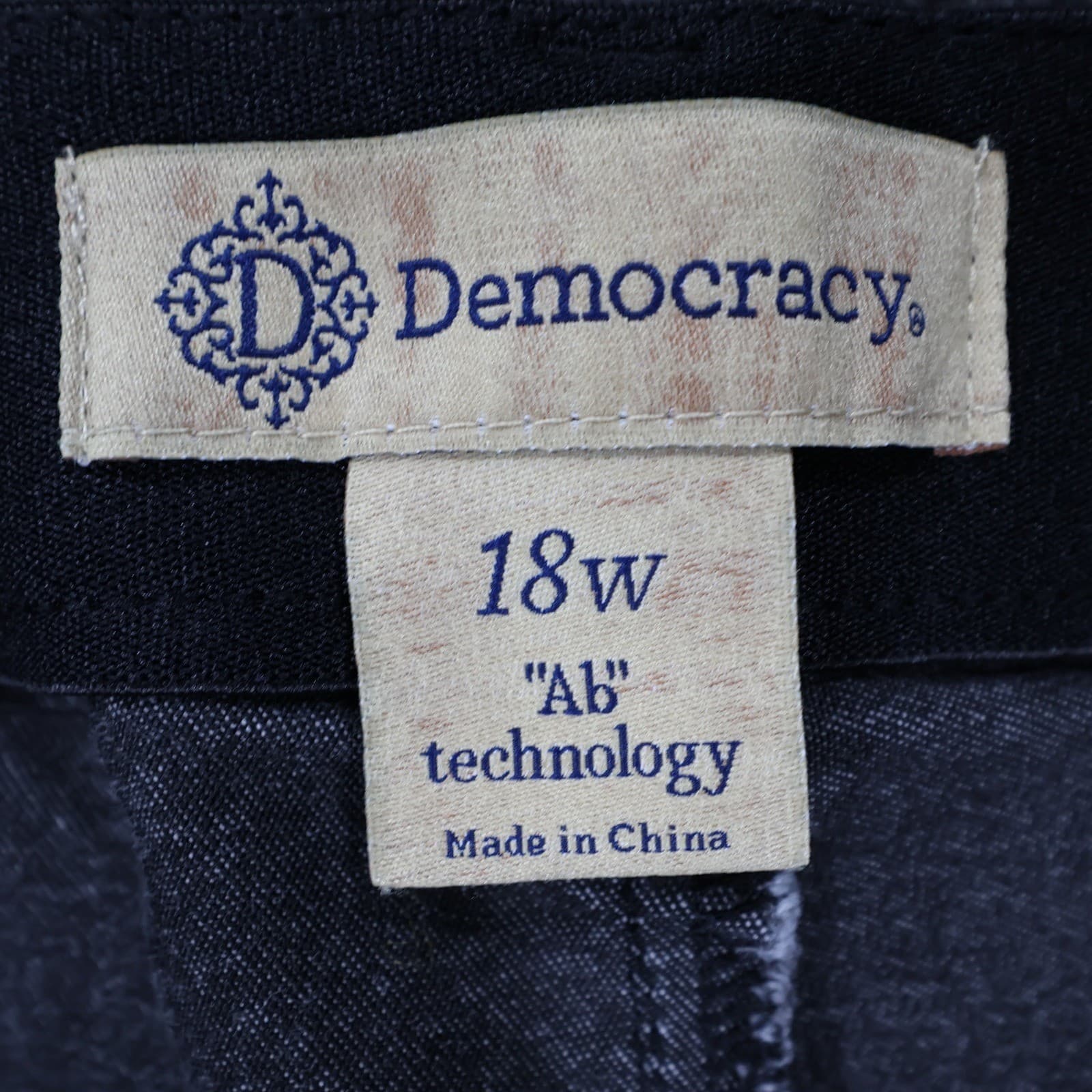 Democracy Ab Technology Pants Womens 18W Black Excellent Houndstooth Skinny - Thumbnail 7