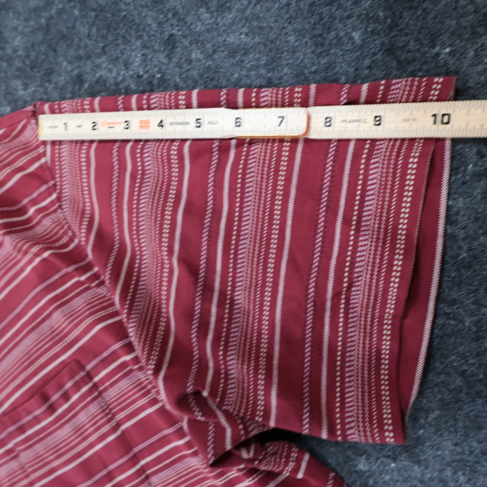 Van Heusen Polo Mens XXL Red Excellent Striped Short Sleeve Pocket Shirt - Thumbnail 3