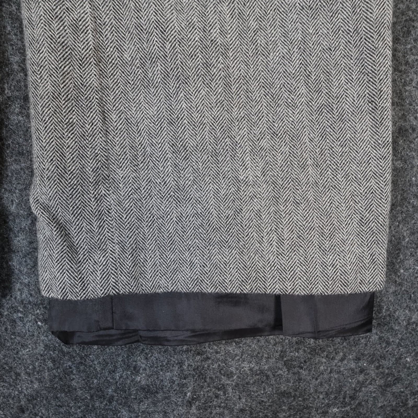 Chaps Dress Pants Womens 12 Gray Excellent Herringbone 100% Wool - Thumbnail 8