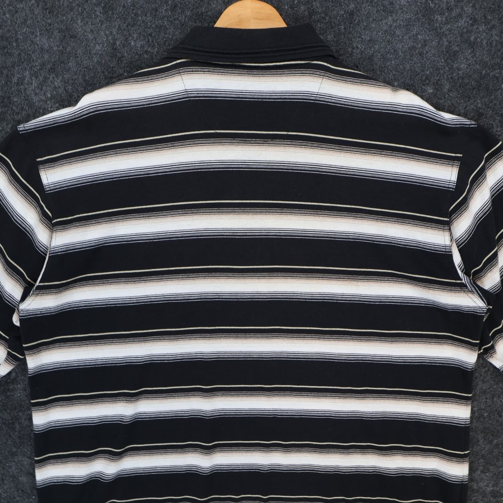 Towncraft Polo Mens XLT Black Excellent Striped Pocket Short Sleeve - Thumbnail 10