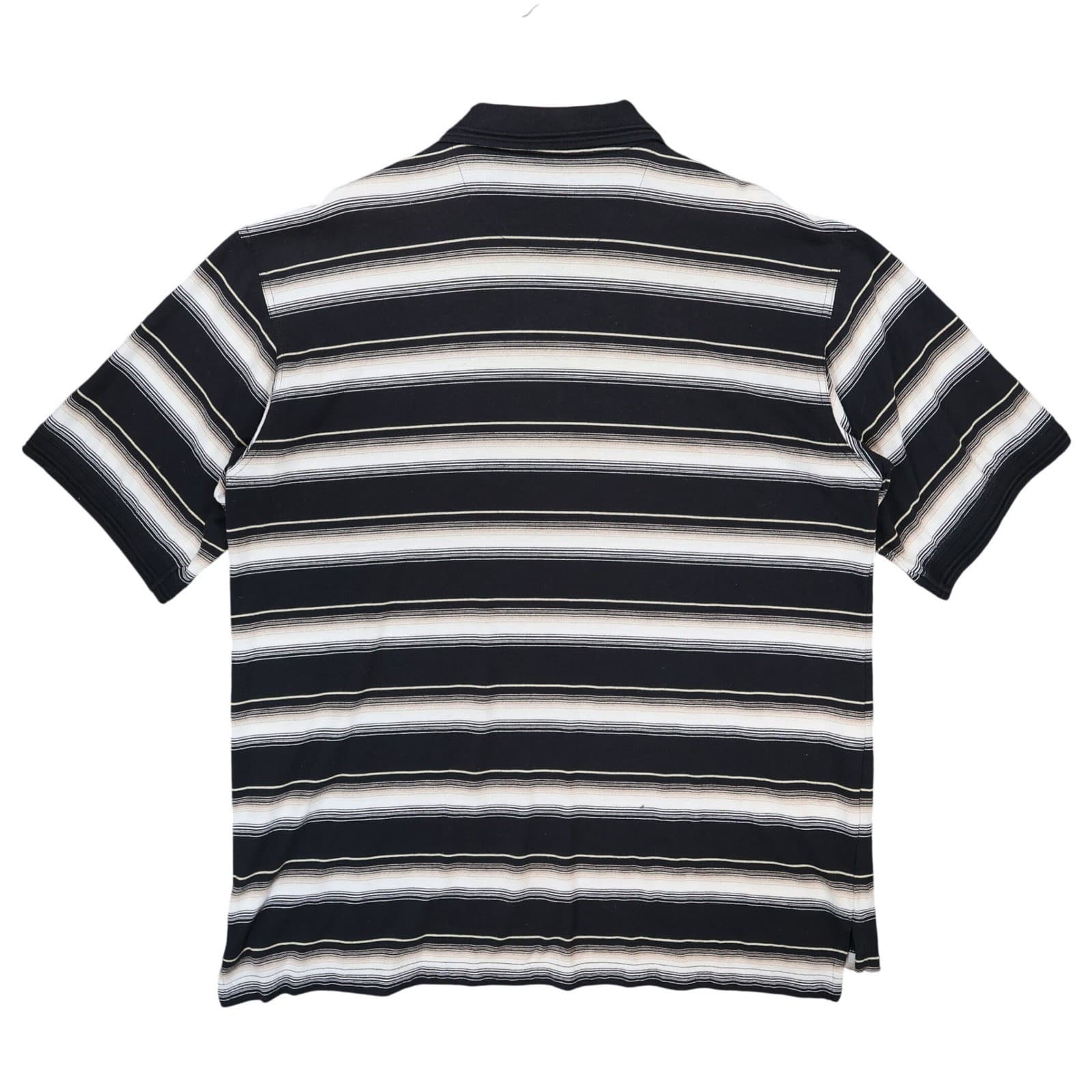 Towncraft Polo Mens XLT Black Excellent Striped Pocket Short Sleeve - Thumbnail 2