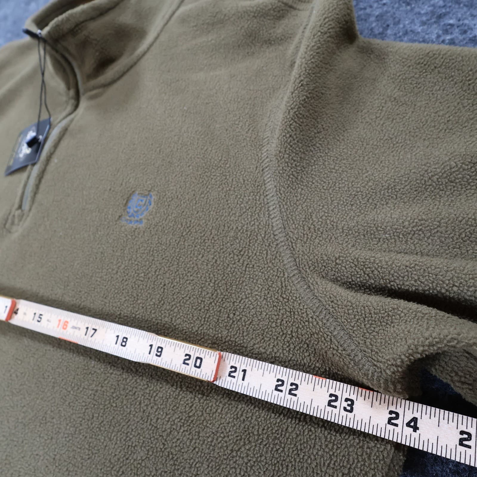 Chaps Quarter Zip Pullover Mens XL Brown Excellent Fleece Sweater - Thumbnail 3