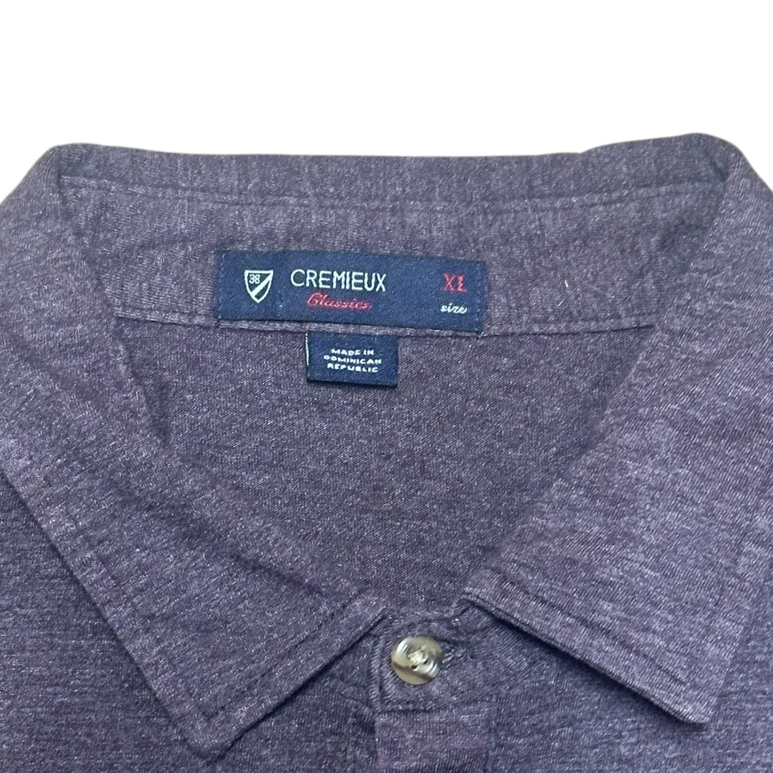 Cremieux Men's XL Dark Purple Short Sleeve Polo Shirt Pocket - Thumbnail 4