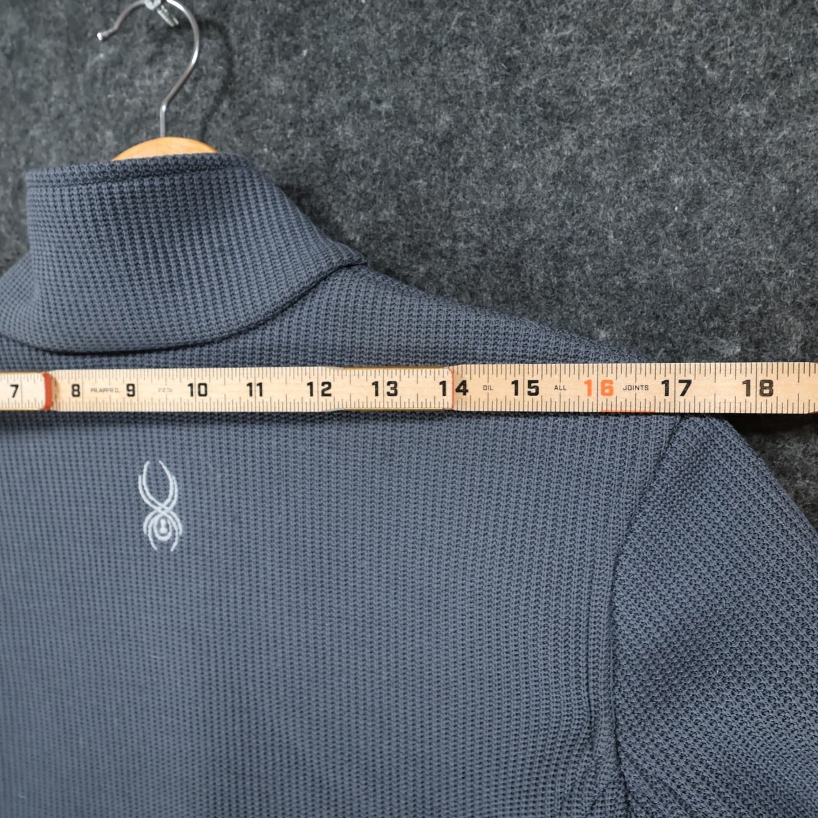 Spyder Core Sweater Ladies Large Blue Excellent Full Zip Waffle Knit - Thumbnail 6