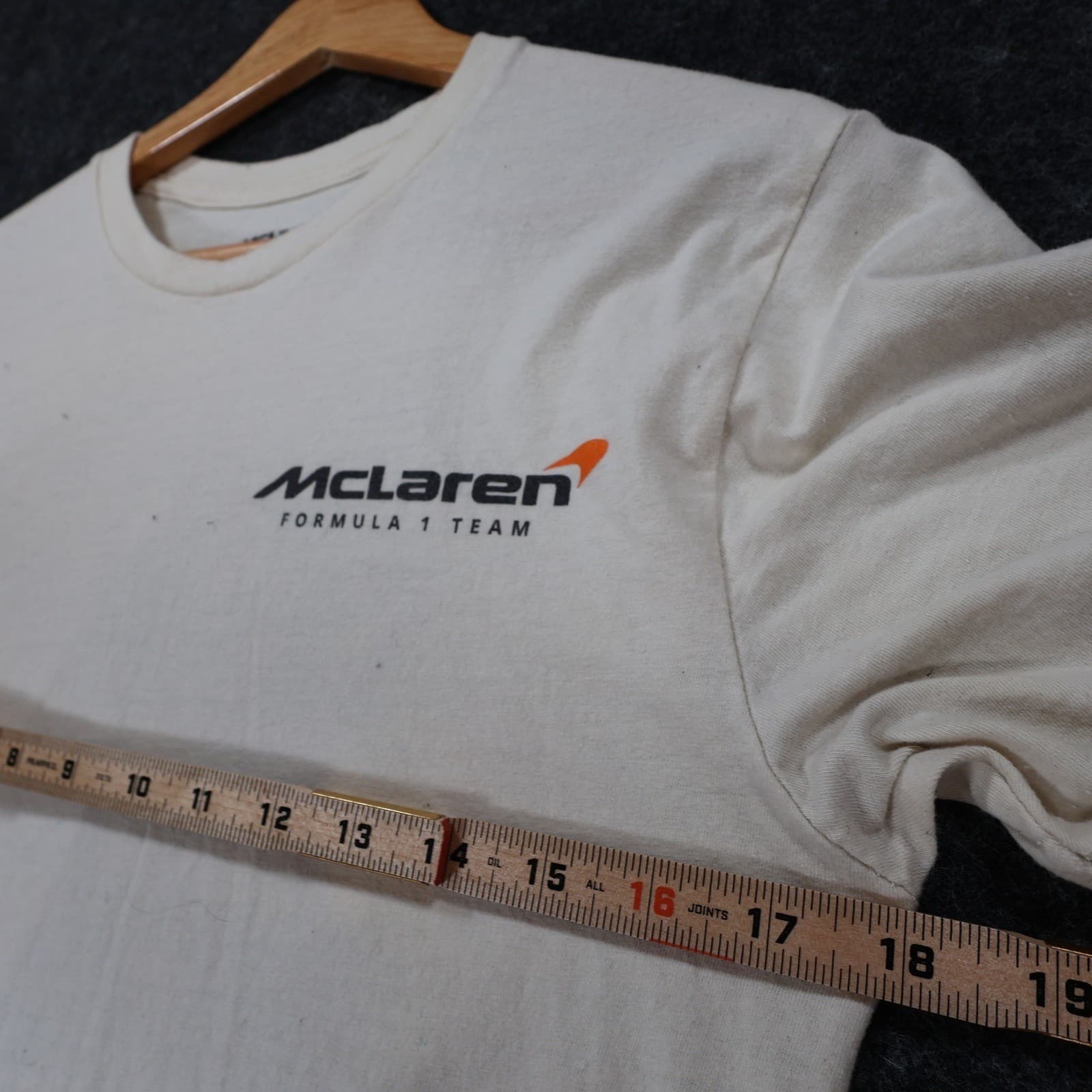 McLaren T Shirt Mens Small White Excellent Formula 1 Racing Graphic Tee - Thumbnail 4