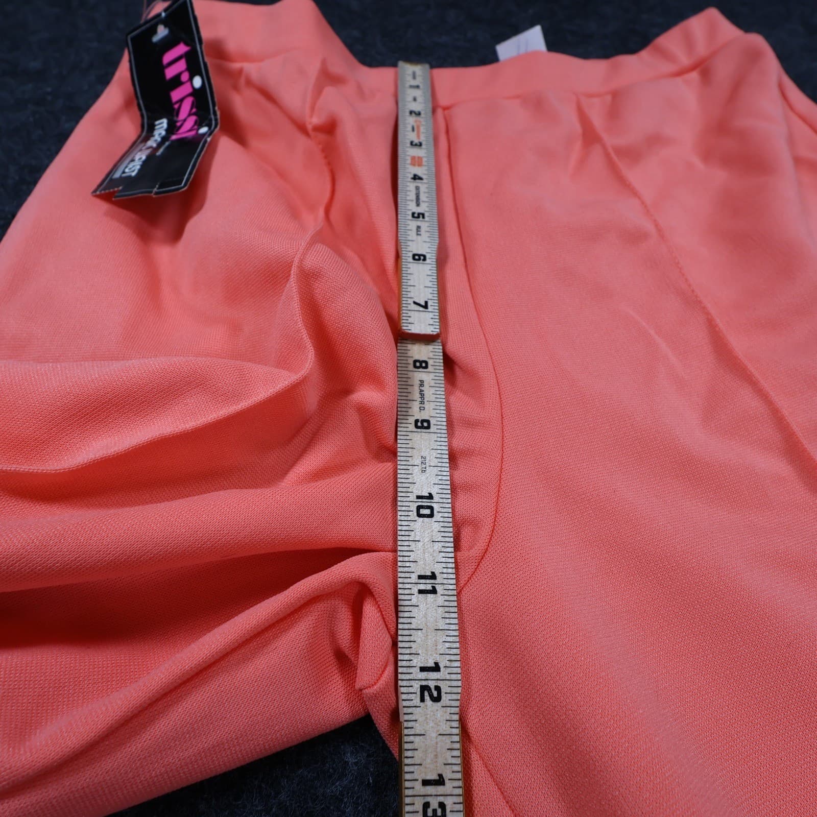 Trissi Pants Women 12 Coral New Vintage Magic Waist Double Knit 1972 - Thumbnail 5