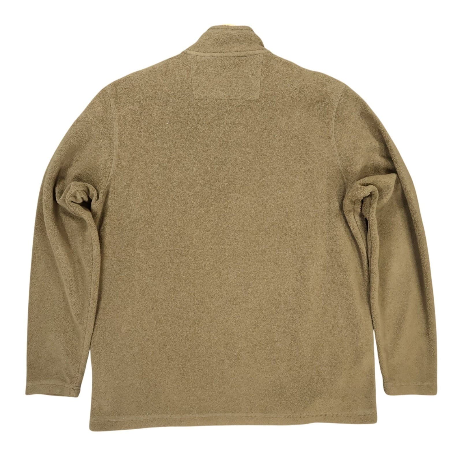 Chaps Quarter Zip Pullover Mens XL Brown Excellent Fleece Sweater - Thumbnail 2
