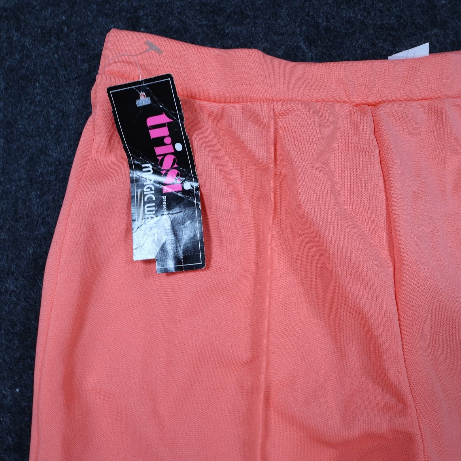 Trissi Pants Women 12 Coral New Vintage Magic Waist Double Knit 1972 - Thumbnail 9