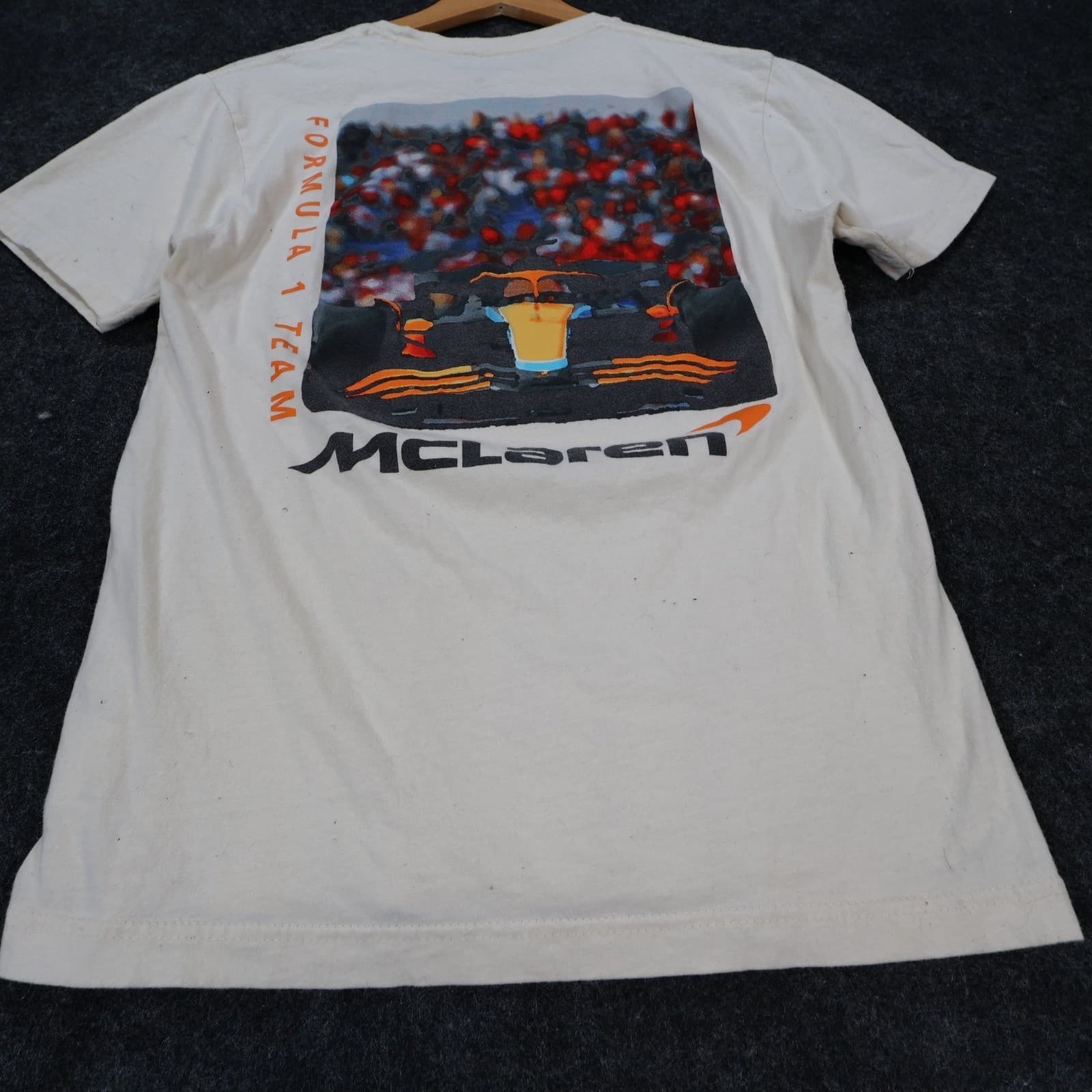 McLaren T Shirt Mens Small White Excellent Formula 1 Racing Graphic Tee - Thumbnail 11