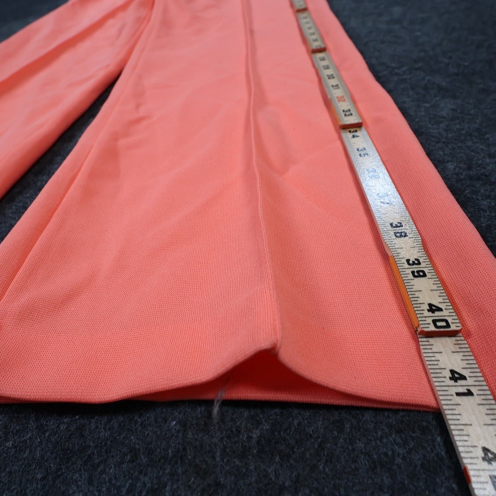 Trissi Pants Women 12 Coral New Vintage Magic Waist Double Knit 1972 - Thumbnail 3