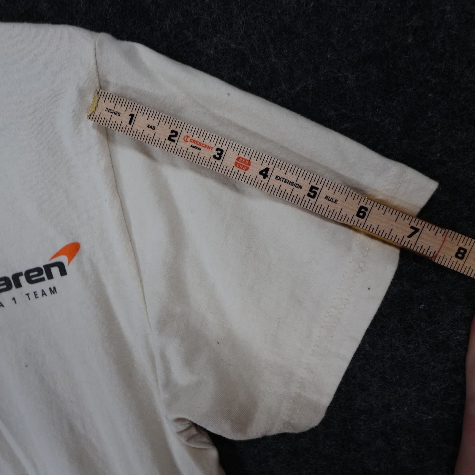 McLaren T Shirt Mens Small White Excellent Formula 1 Racing Graphic Tee - Thumbnail 3