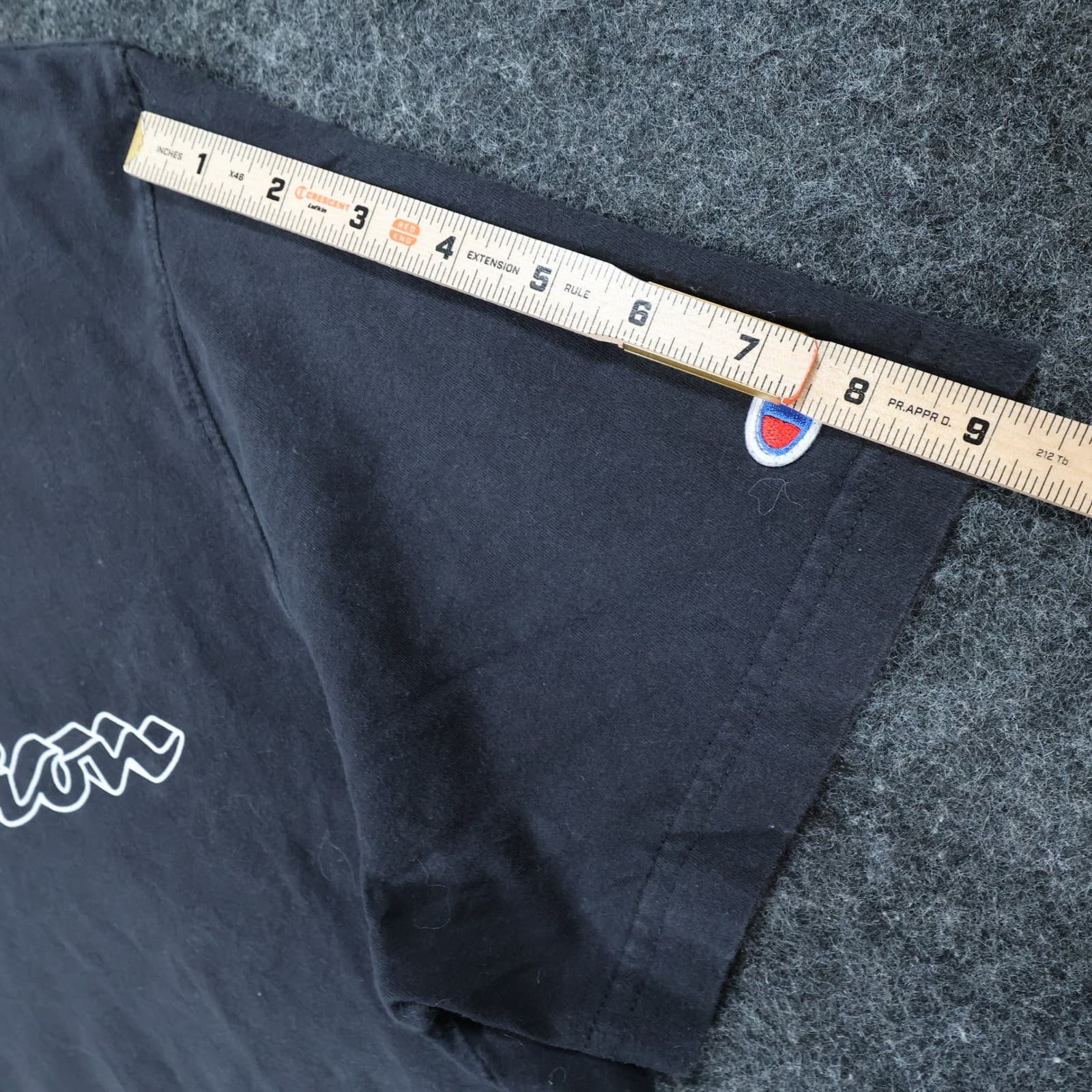 Champion T Shirt Mens XL Black Excellent Script Logo Graphic Tee - Thumbnail 3