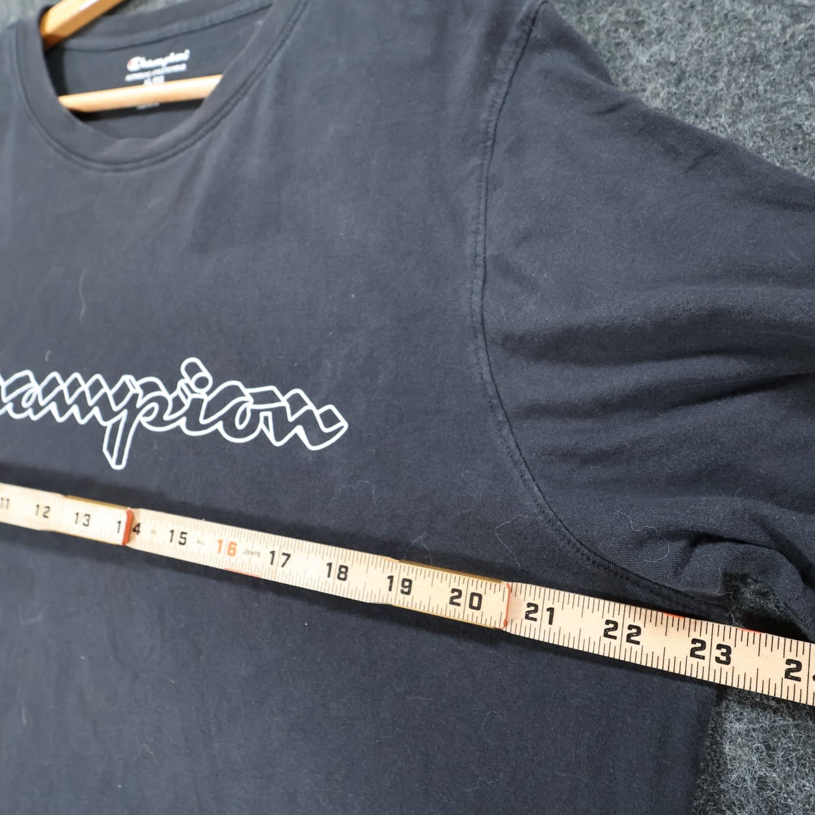 Champion T Shirt Mens XL Black Excellent Script Logo Graphic Tee - Thumbnail 4