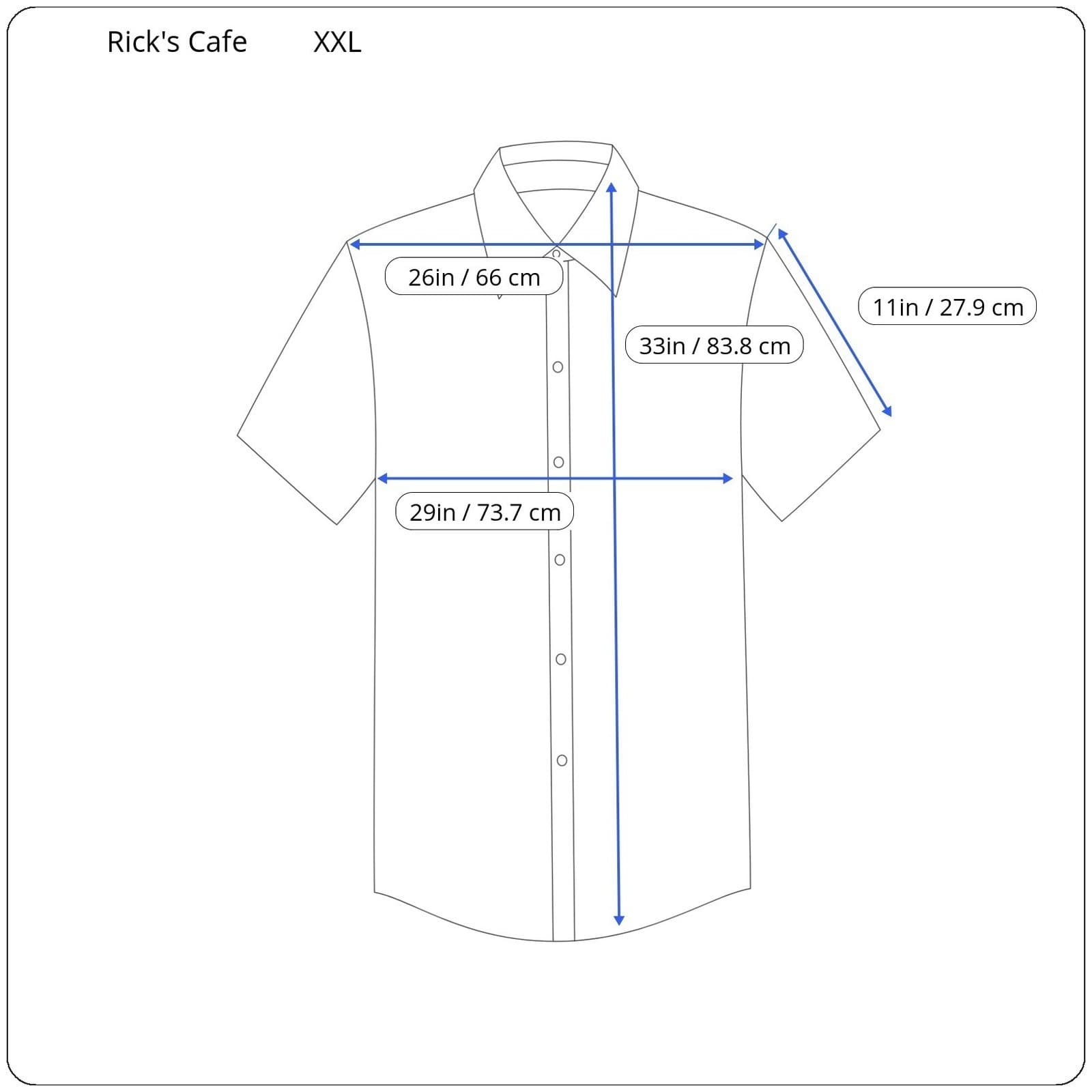 Rick's Cafe Men's Tropical Palm Tree Print Short Sleeve Button Up Shirt XXL - Thumbnail 8