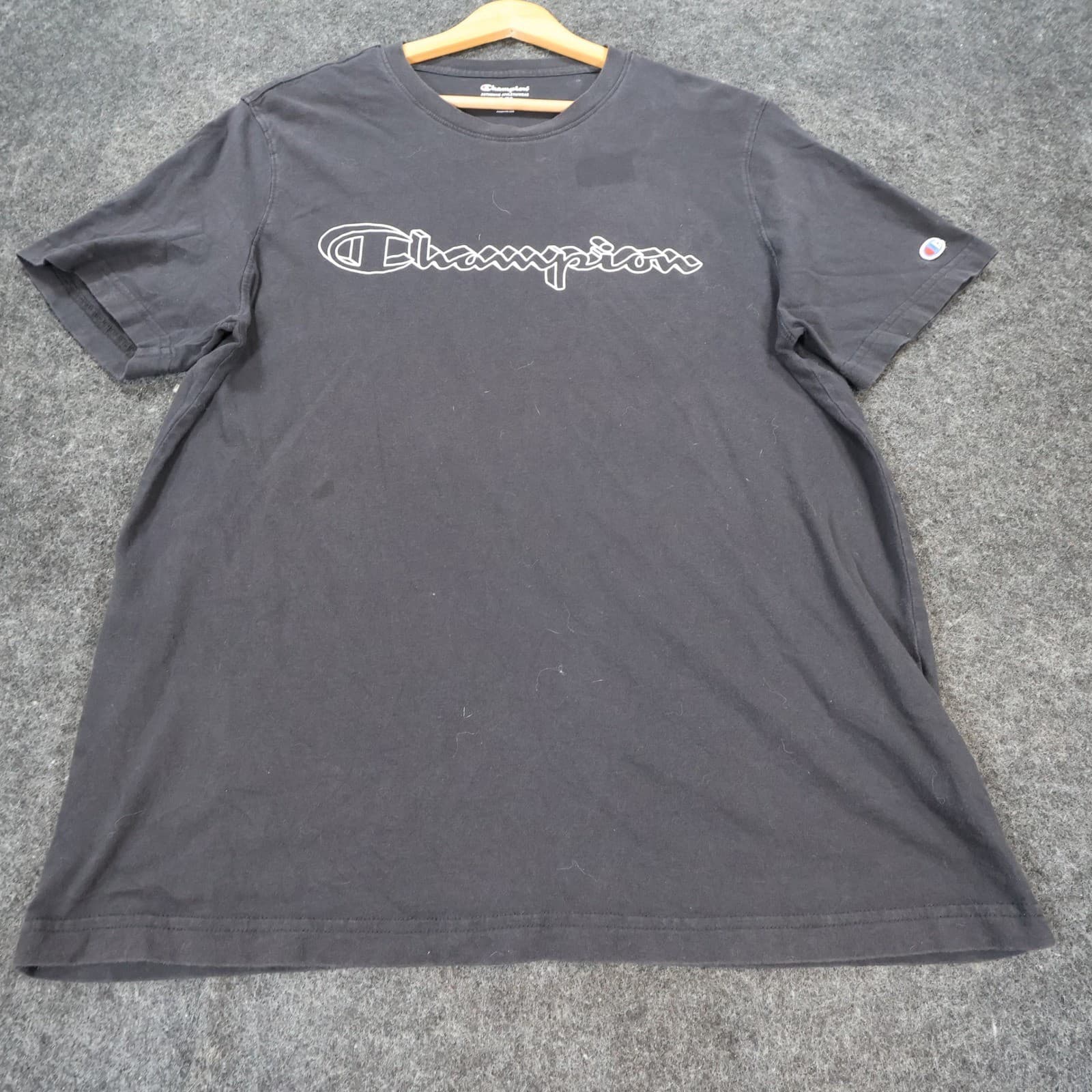 Champion T Shirt Mens XL Black Excellent Script Logo Graphic Tee - Thumbnail 9