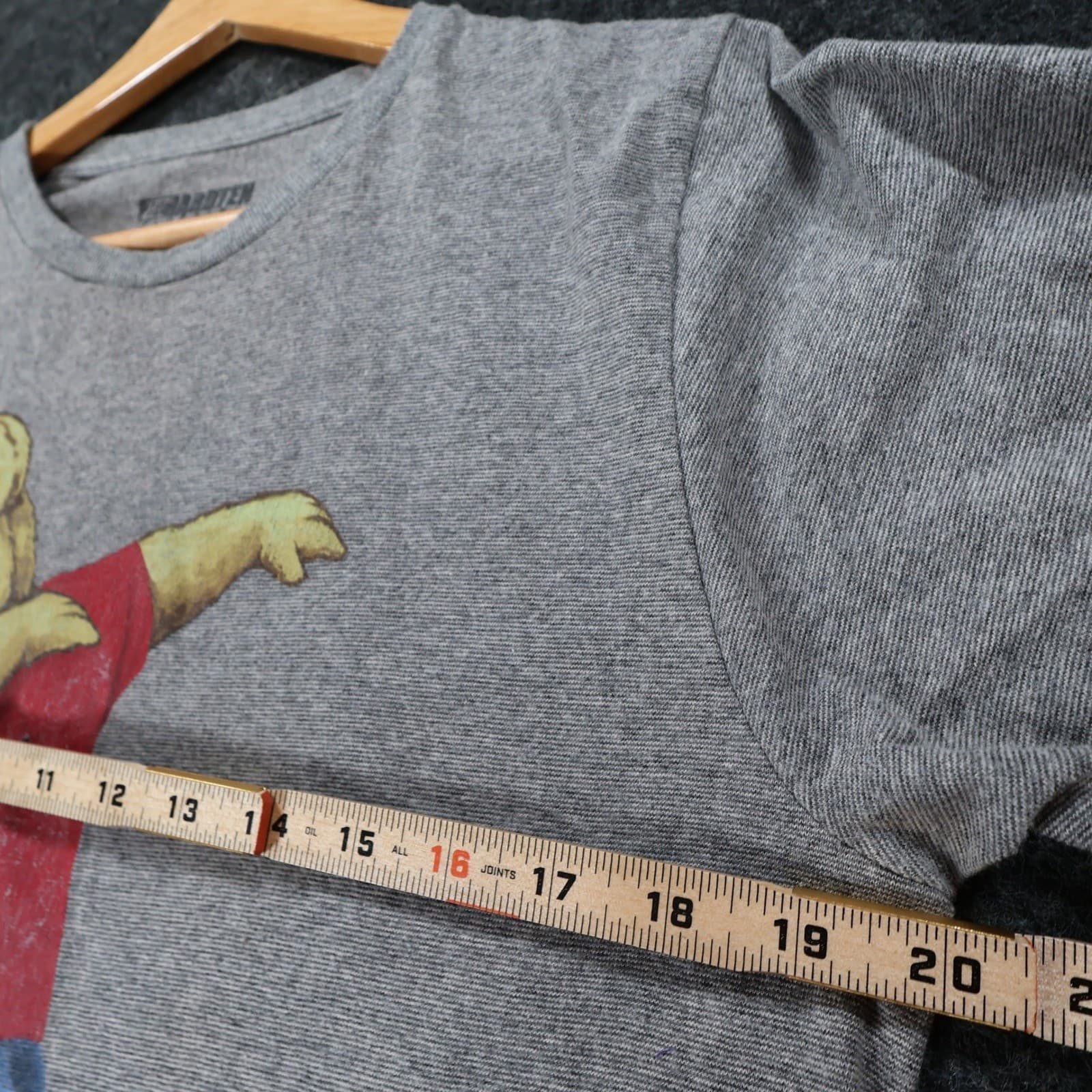 Hard Ten Clothing T-Shirt Mens XL Gray Excellent Dabbing Teddy Bear Graphic - Thumbnail 3