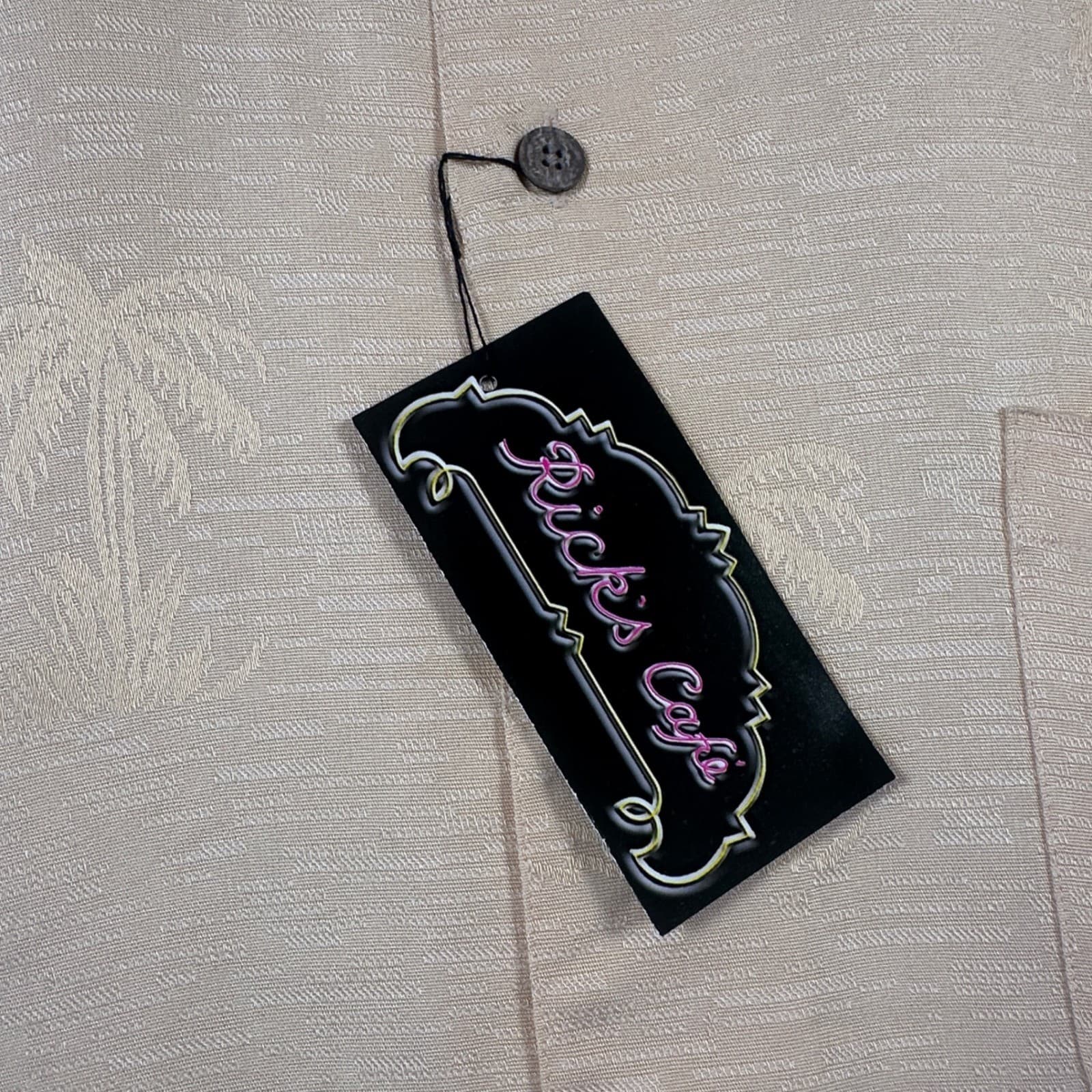 Rick's Cafe Men's Tropical Palm Tree Print Short Sleeve Button Up Shirt XXL - Thumbnail 6