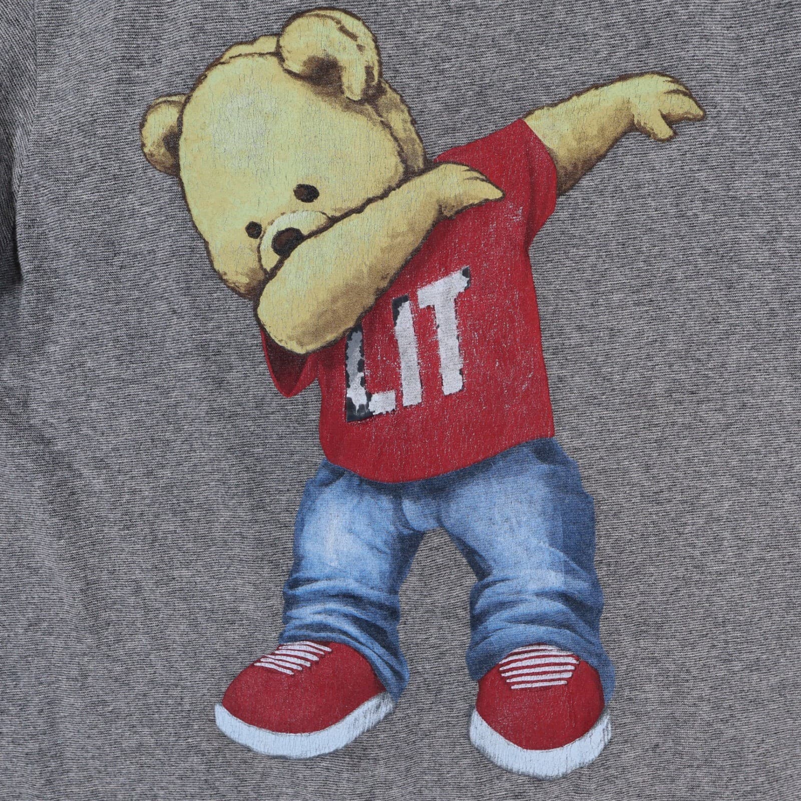 Hard Ten Clothing T-Shirt Mens XL Gray Excellent Dabbing Teddy Bear Graphic - Thumbnail 7