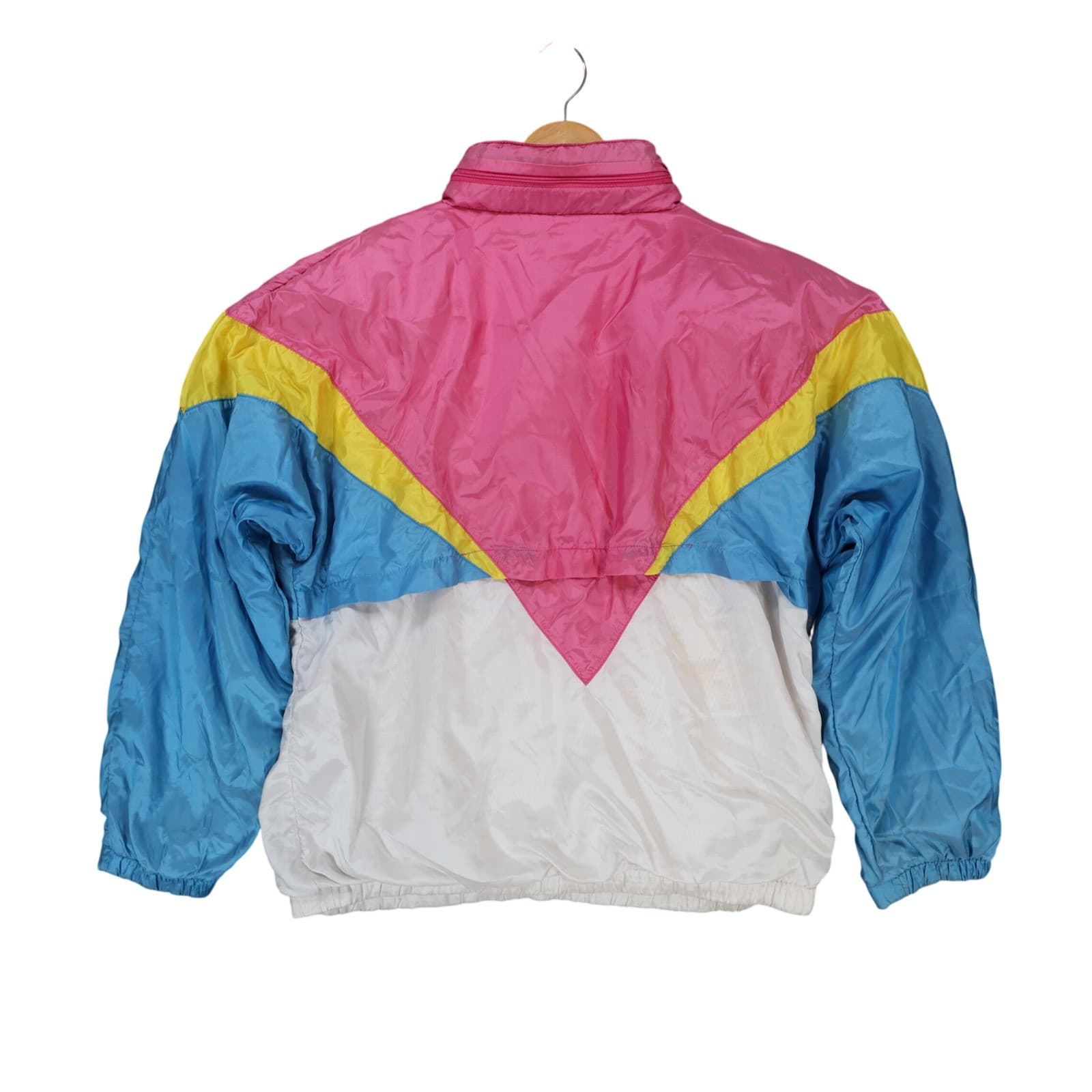 Adidas Windbreaker Womens Medium Colorblock Excellent Vintage 1/4 Zip Pullover - Thumbnail 2