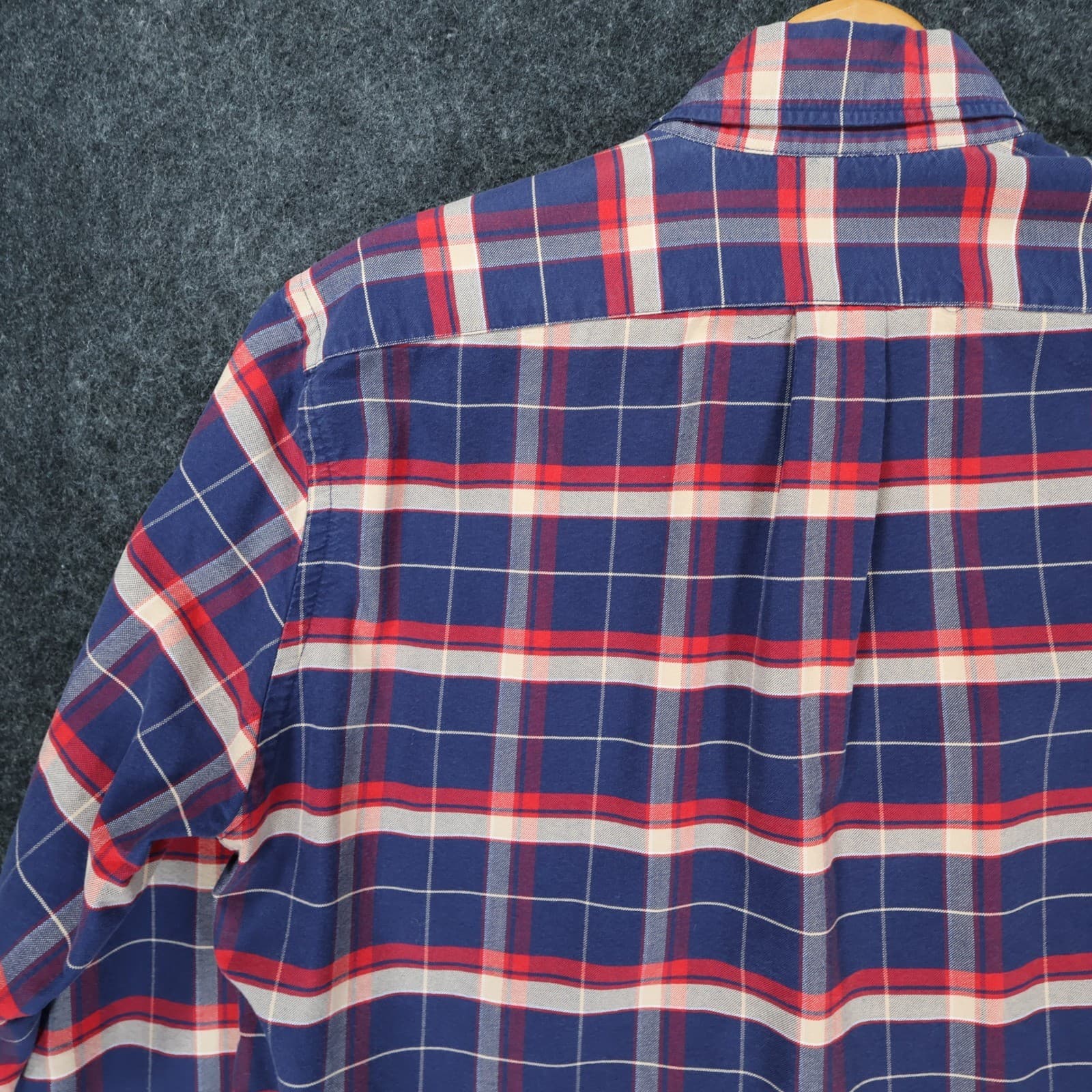 J.Crew Oxford Mens L Blue Excellent Plaid Button Down Shirt C4283 - Thumbnail 11