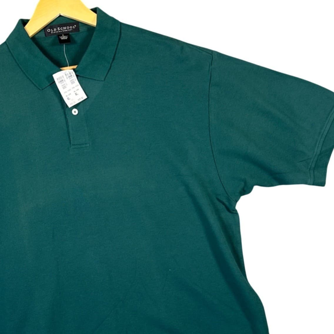 OLD SCHOOL CLOTHING COMPANY Men's Dark Green Short Sleeve Polo Shirt XL - Thumbnail 3