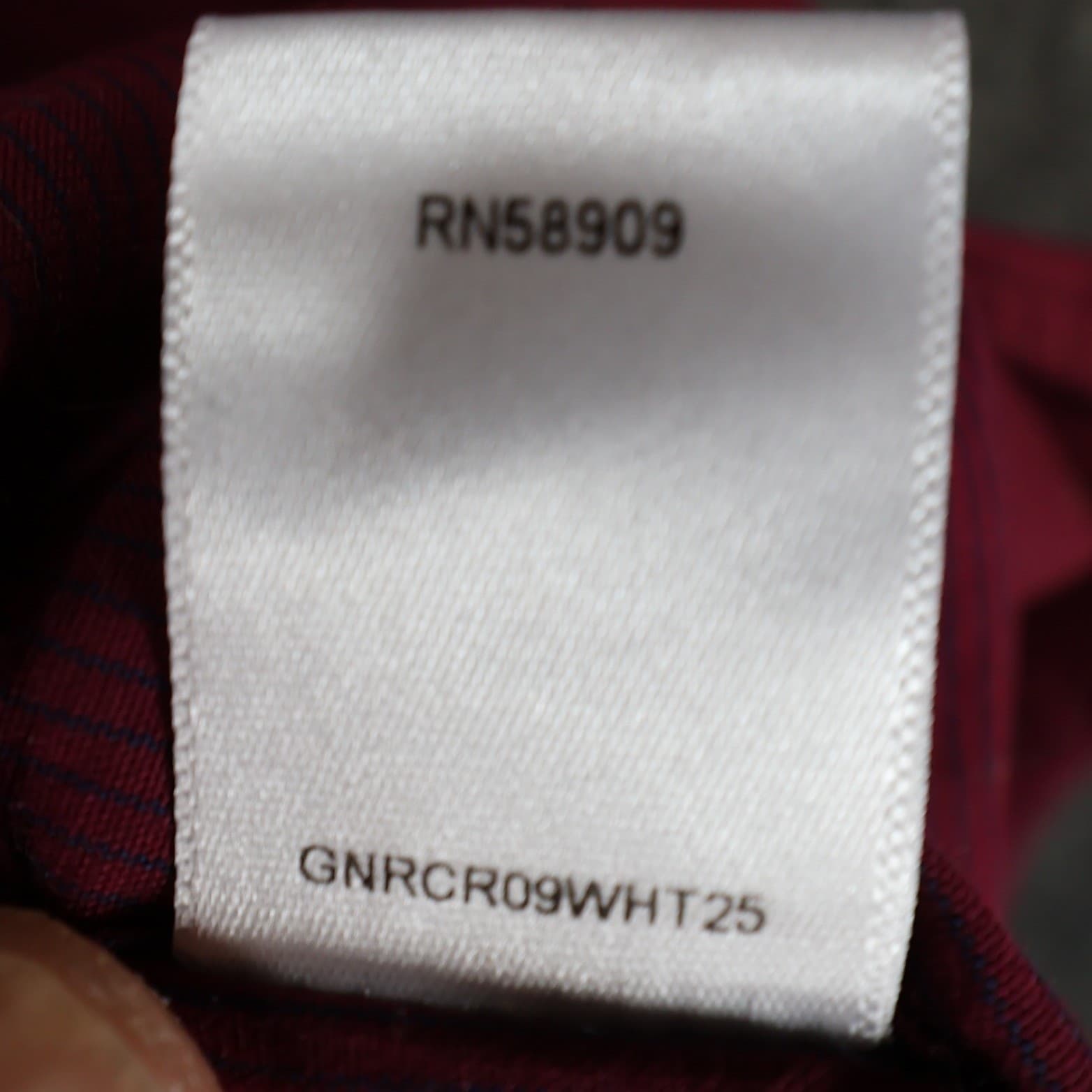 Roundtree Yorke Button Down Mens XL Maroon Excellent Micro Stripe - Thumbnail 8