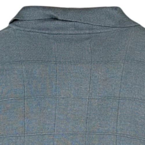 RR Casuals Men's XL Blue Plaid Knit Polo Shirt Short Sleeve - Thumbnail 6