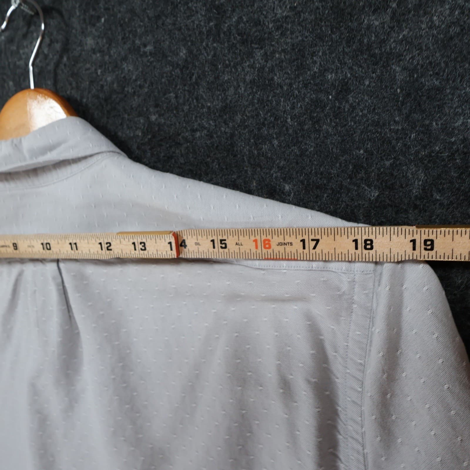 J.Crew Oxford Mens Large Gray Excellent Slim Fit Dobby Dot Button Down Shirt - Thumbnail 6