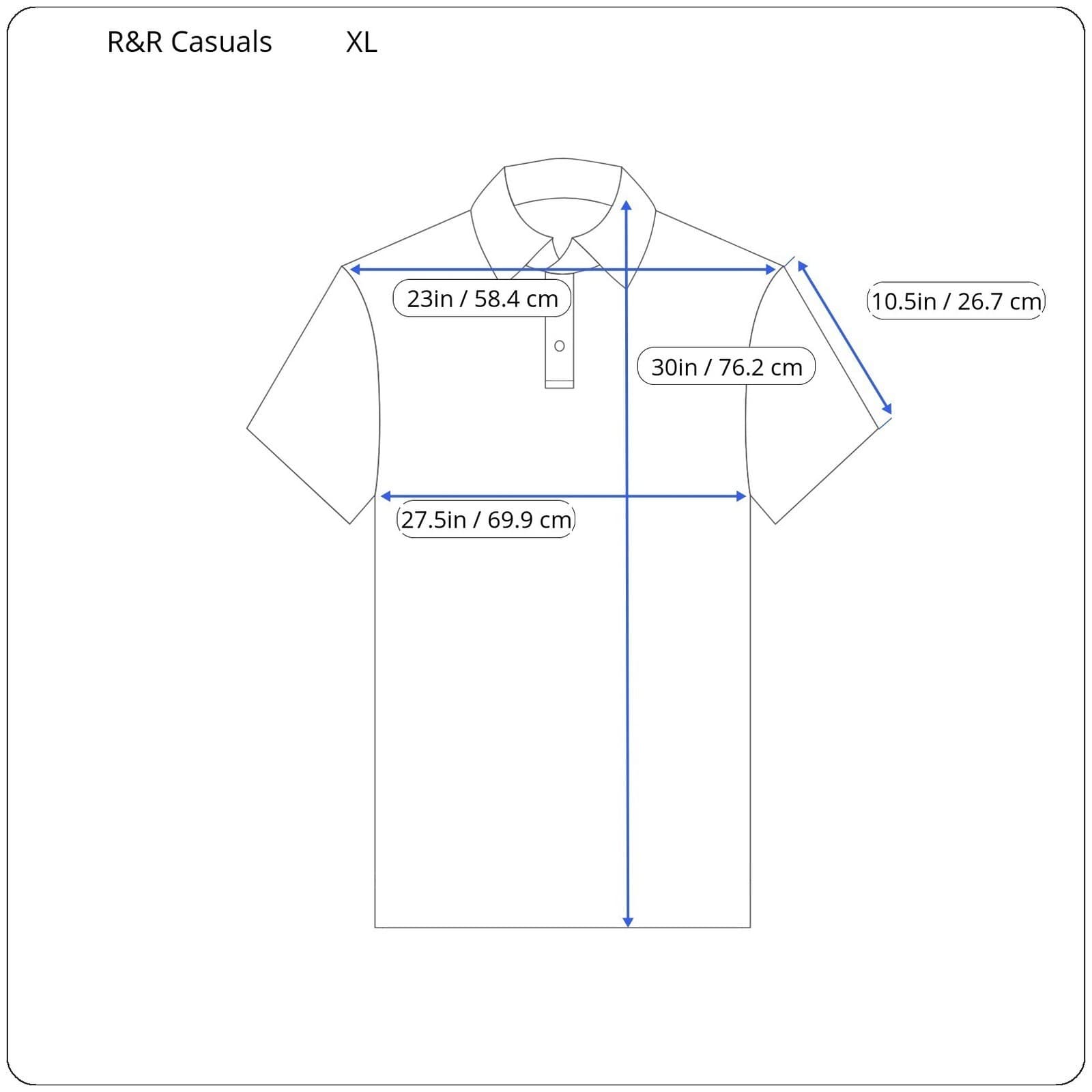 RR Casuals Men's XL Blue Plaid Knit Polo Shirt Short Sleeve - Thumbnail 8