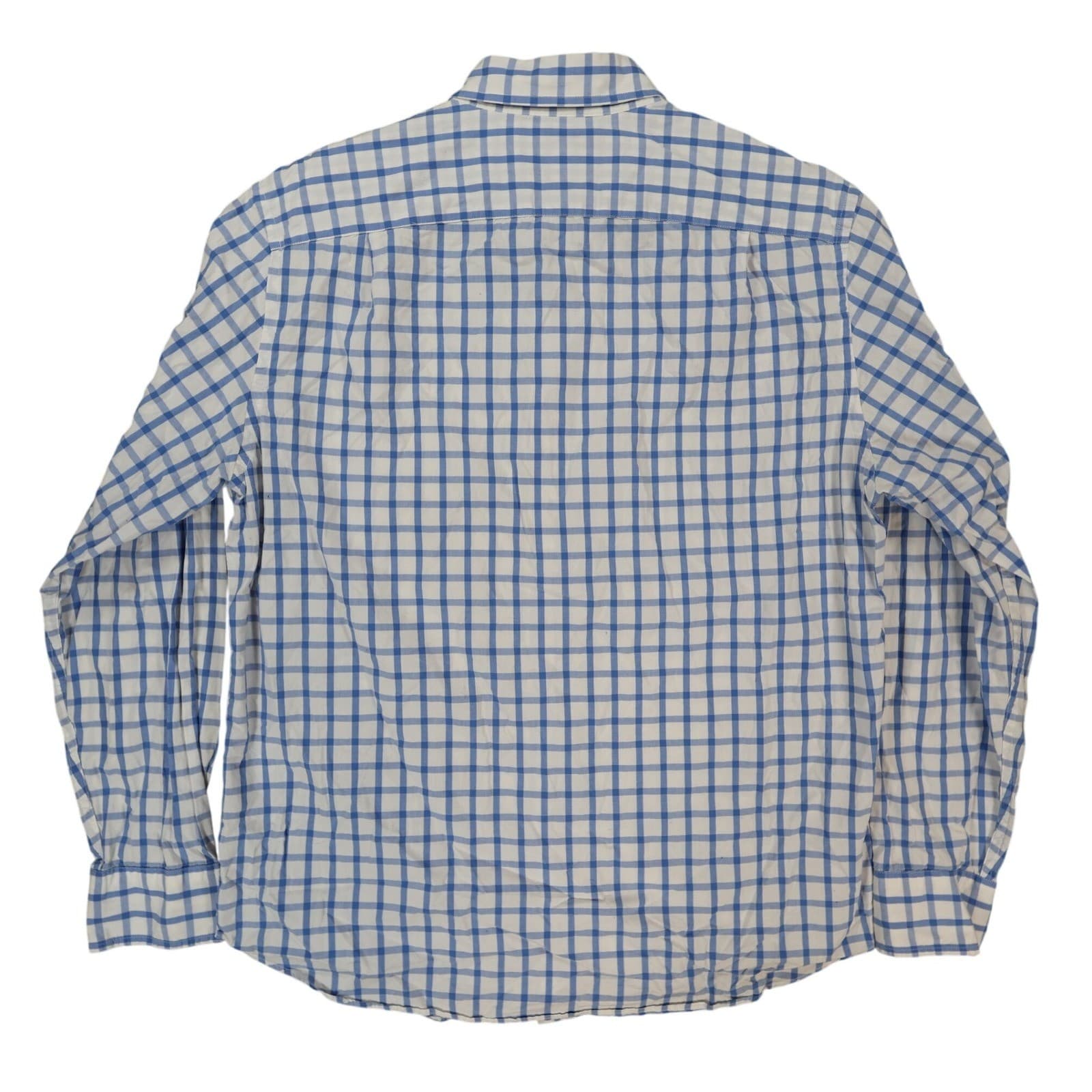 J.Crew Button Down Shirt Mens Large Blue Excellent Plaid Pattern - Thumbnail 2