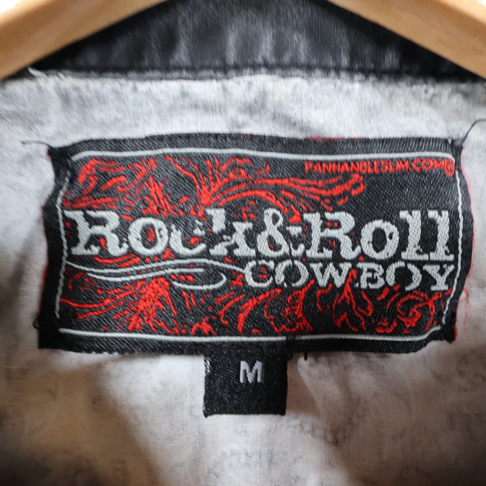 Rock & Roll Cowboy Button Up Mens M Grey Excellent Paisley Western Shirt - Thumbnail 7