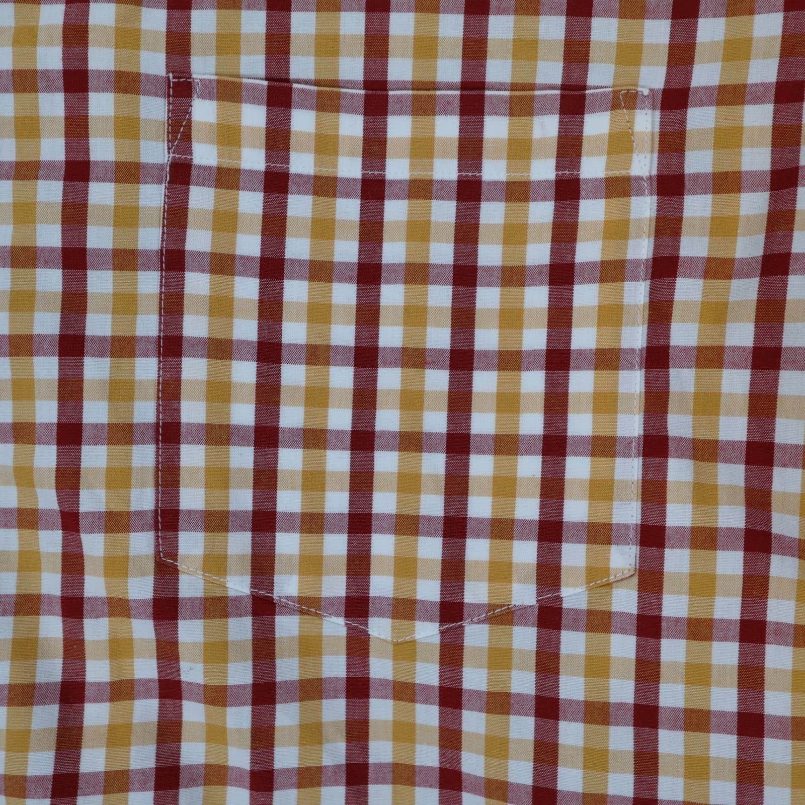 J.Crew Button Down Mens Large Red Yellow Excellent Plaid Gingham Long Sleeve - Thumbnail 11