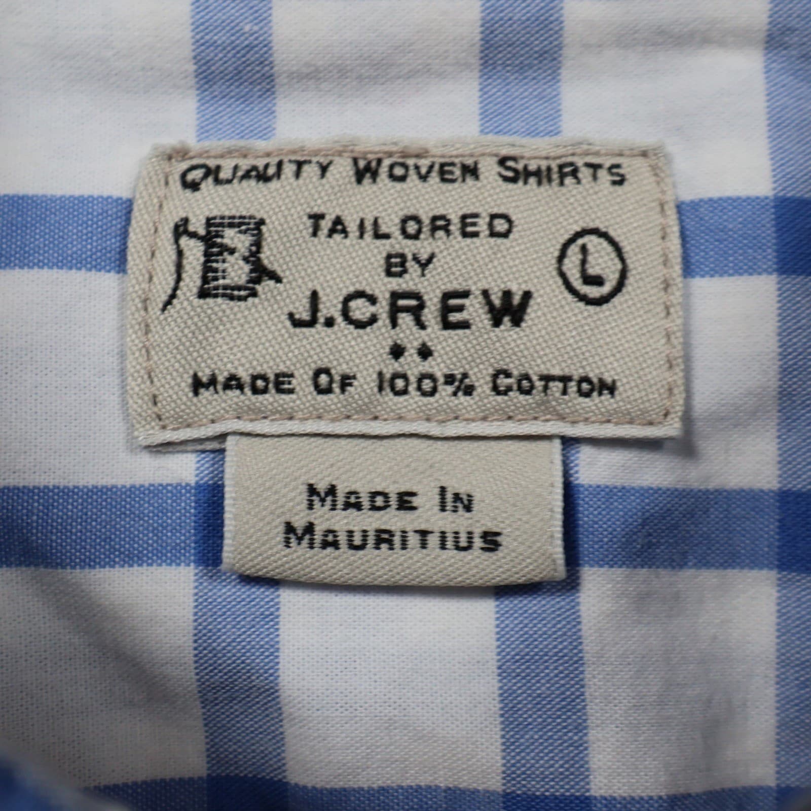 J.Crew Button Down Shirt Mens Large Blue Excellent Plaid Pattern - Thumbnail 7