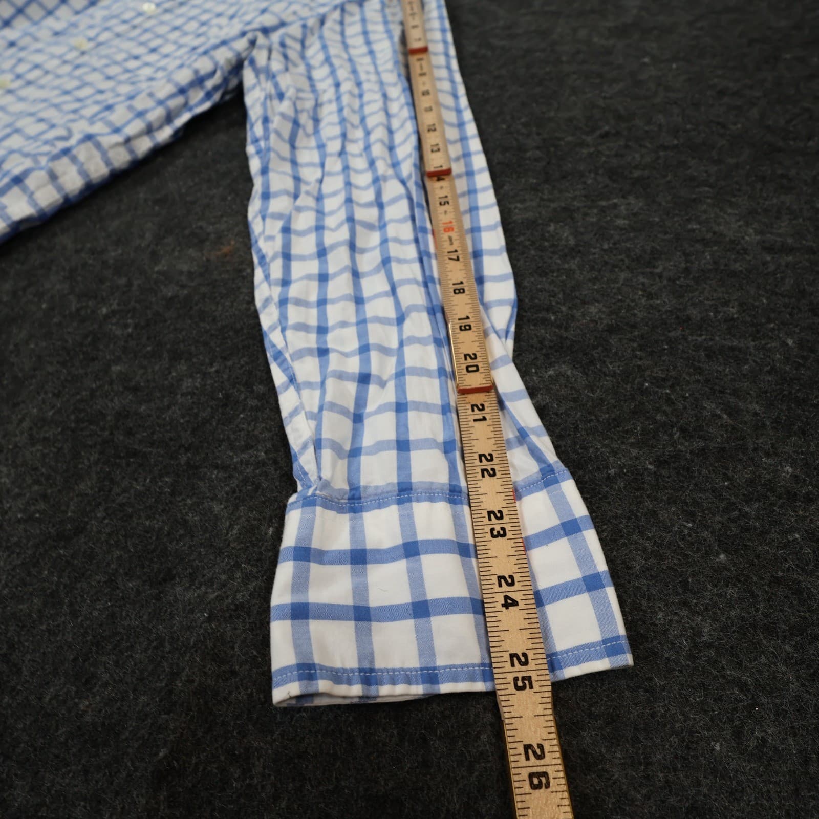 J.Crew Button Down Shirt Mens Large Blue Excellent Plaid Pattern - Thumbnail 4