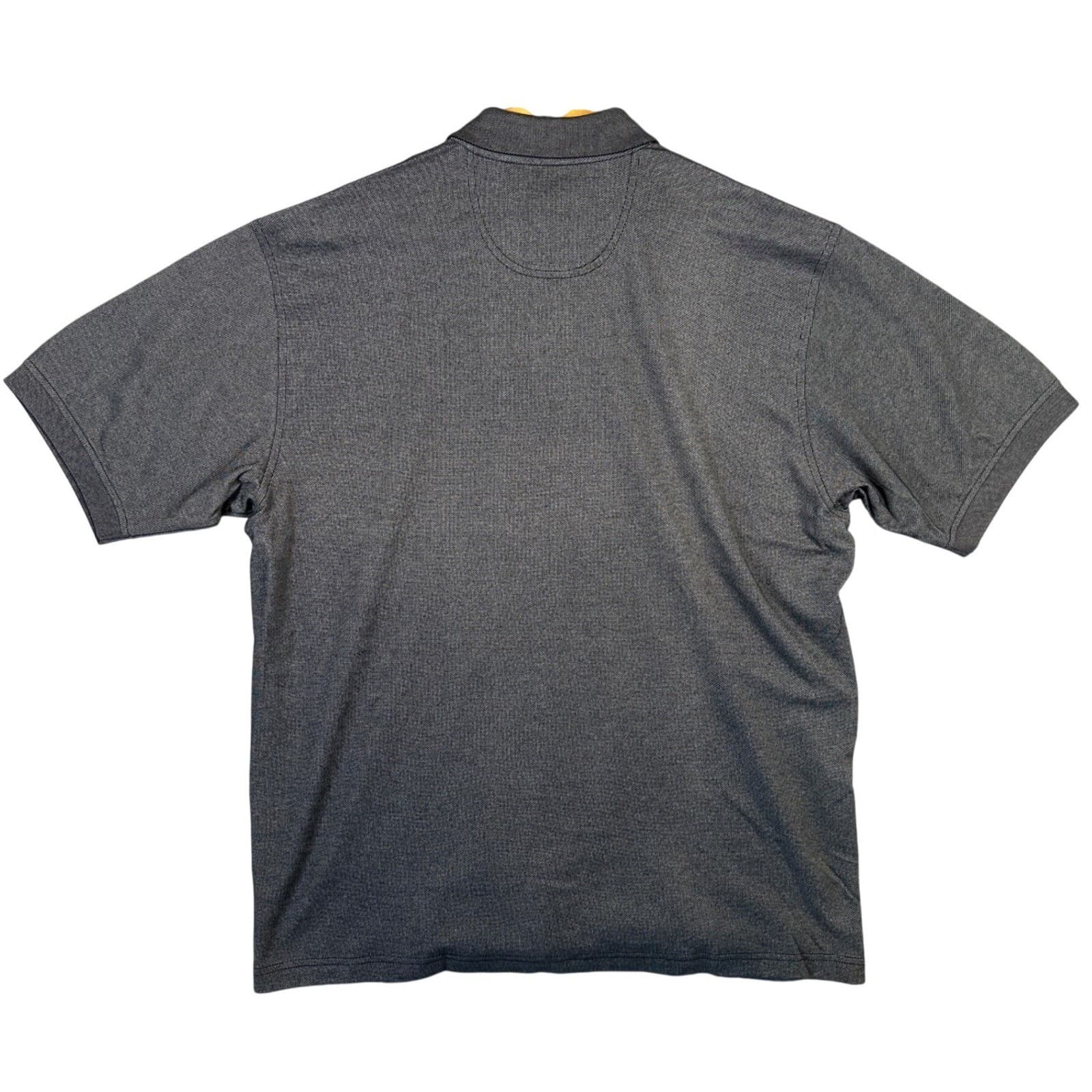 Van Heusen Men Micro Pima Short Sleeve Polo Shirt Gray XL - Thumbnail 2