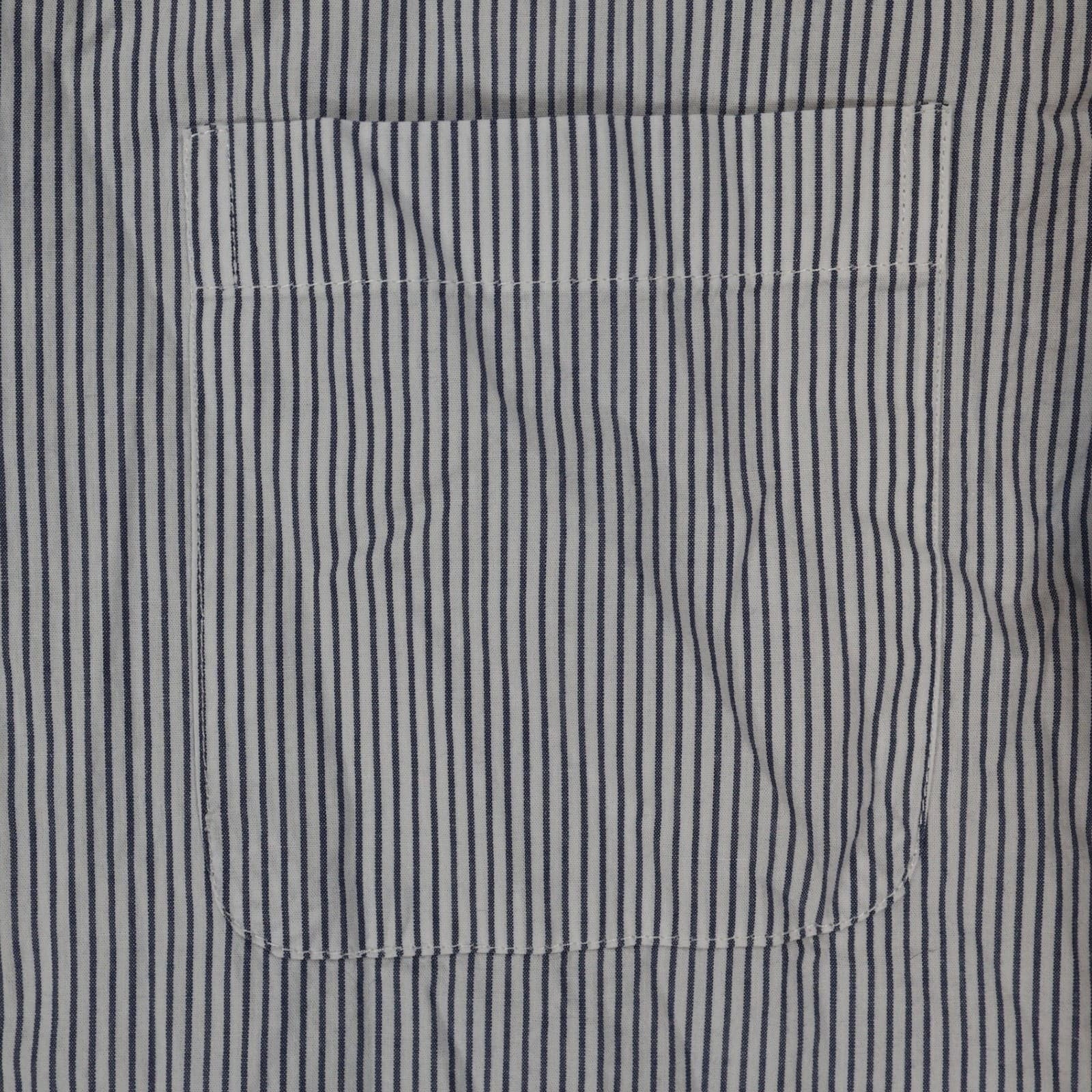 Tricots St Raphael Button Down Mens M Blue Excellent Striped Cotton Long Sleeve - Thumbnail 11