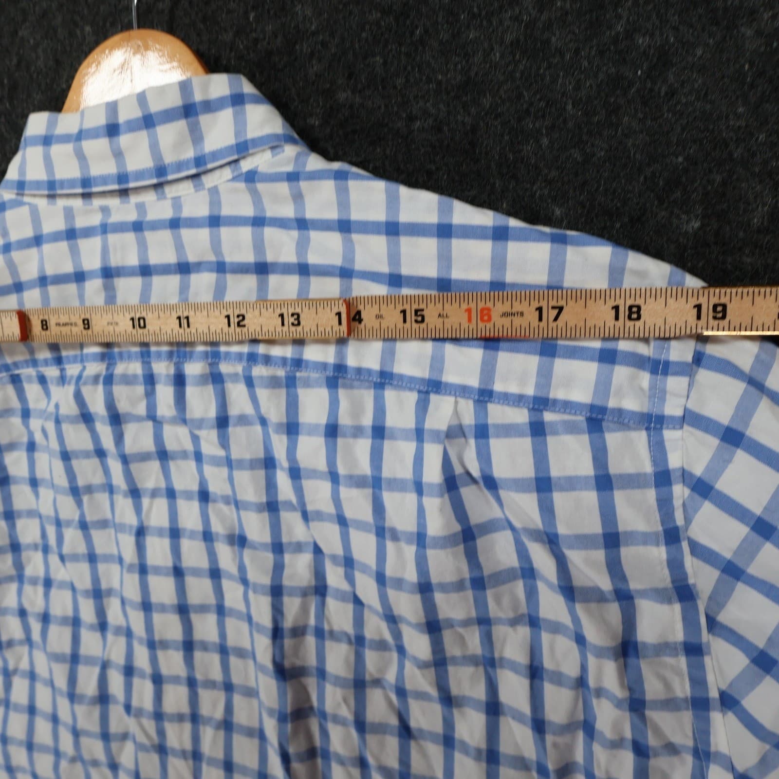 J.Crew Button Down Shirt Mens Large Blue Excellent Plaid Pattern - Thumbnail 6