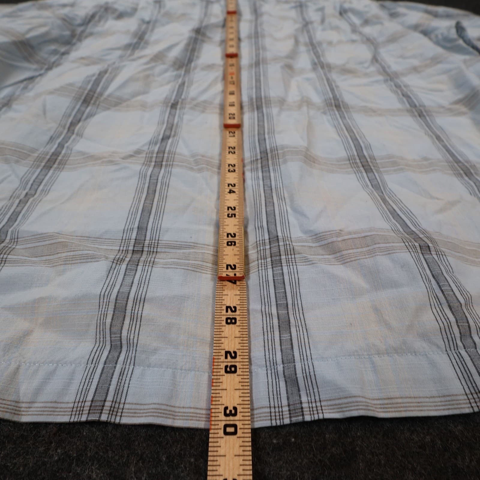Van Heusen Button Up Mens Large Blue Excellent Plaid Short Sleeve - Thumbnail 5