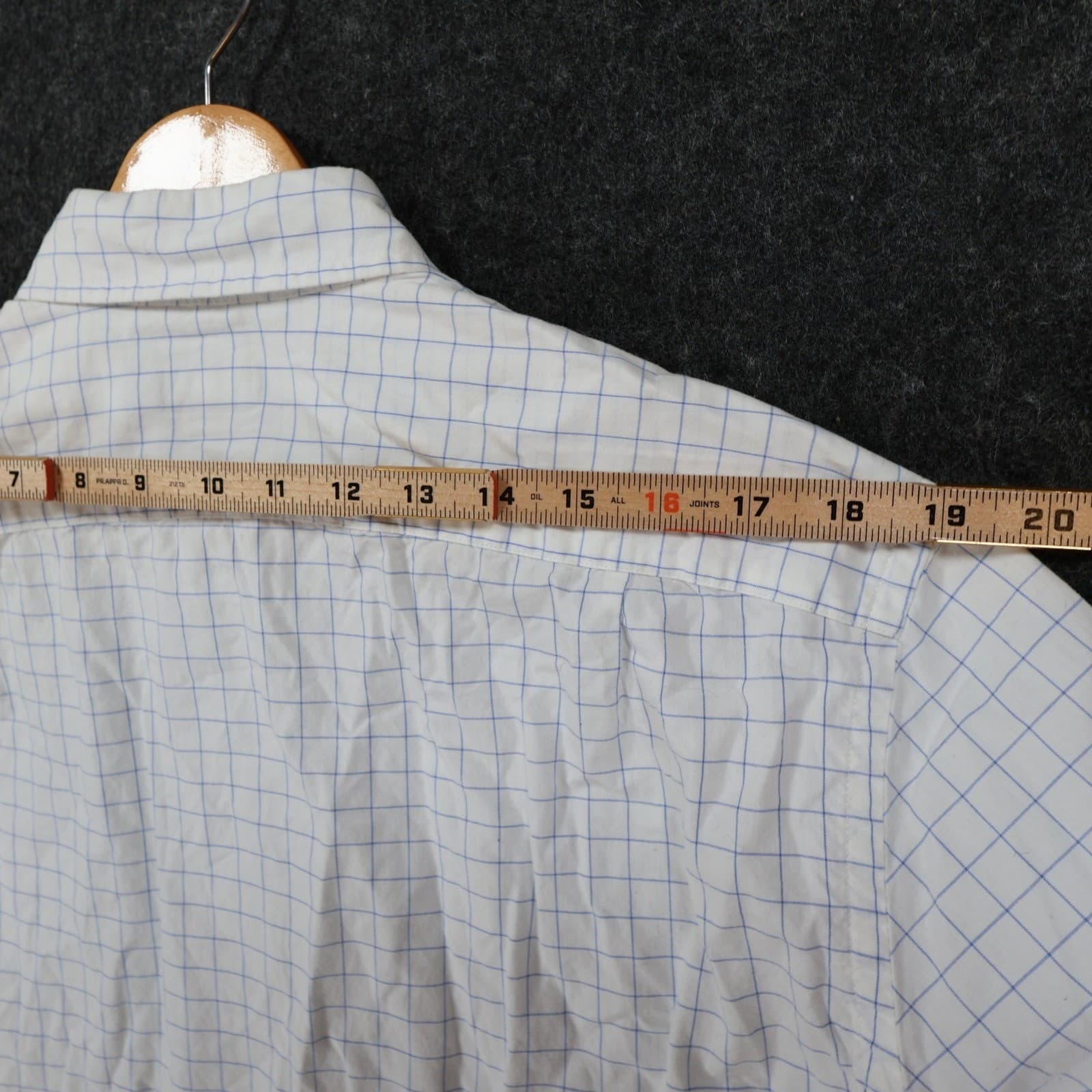 J.Crew Button Down Shirt Mens Large White Excellent Grid Check Long Sleeve - Thumbnail 6