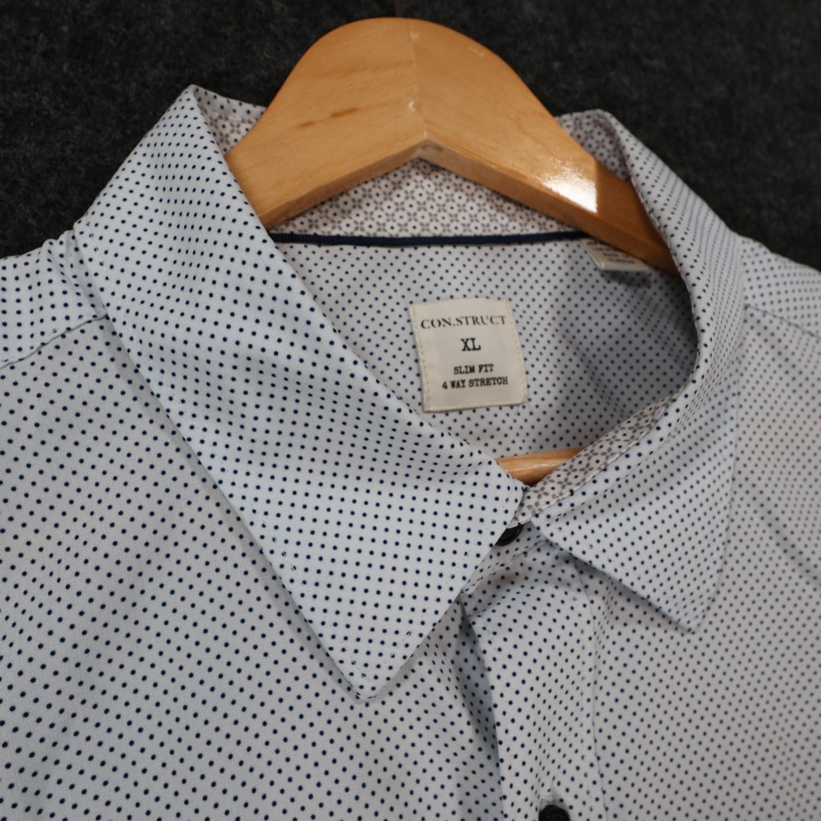 CON.STRUCT Button Down Mens XL White Excellent Performance Stretch - Thumbnail 9